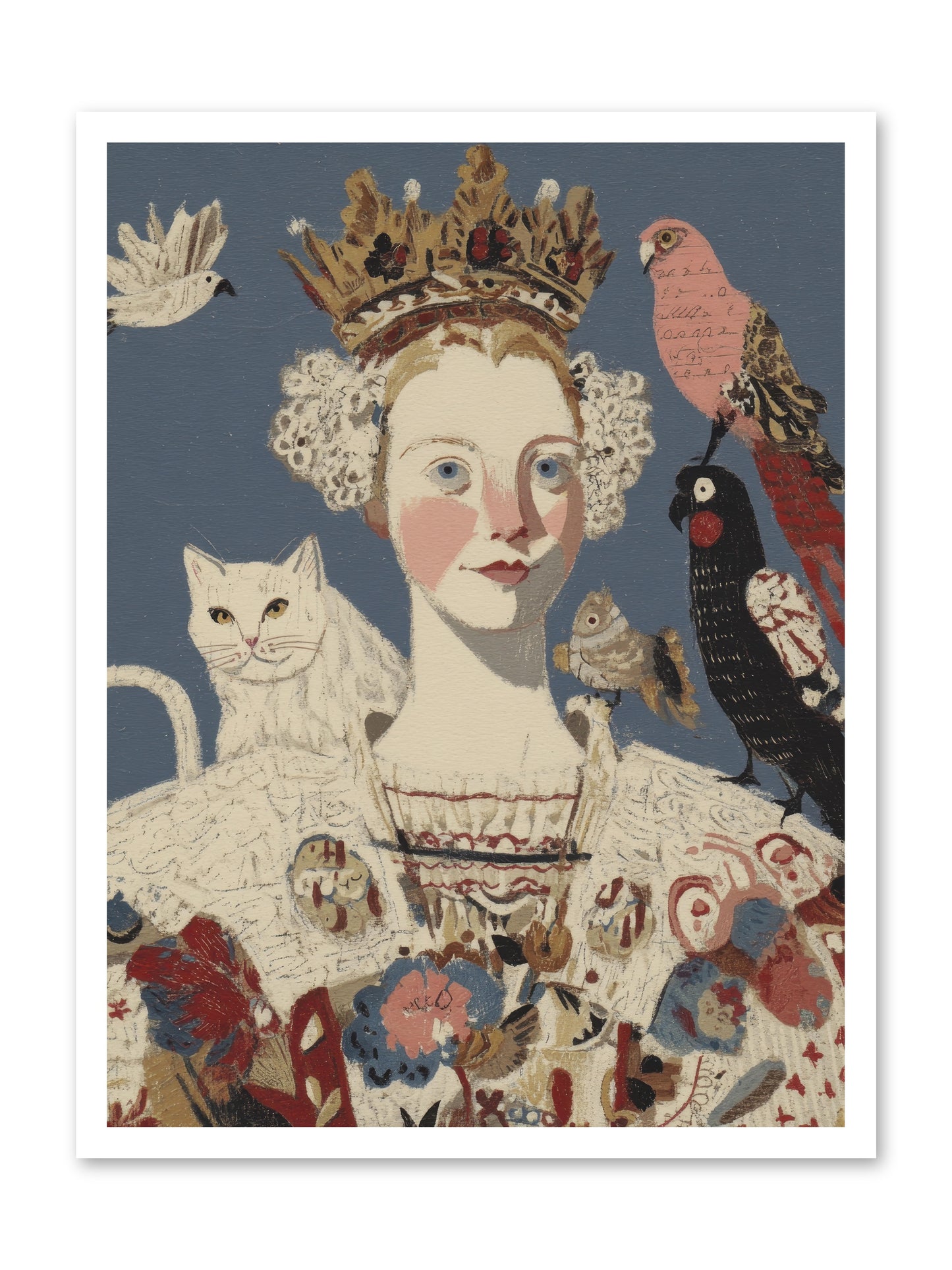 The Curious Hostess -- Loose Canvas Print 24x32