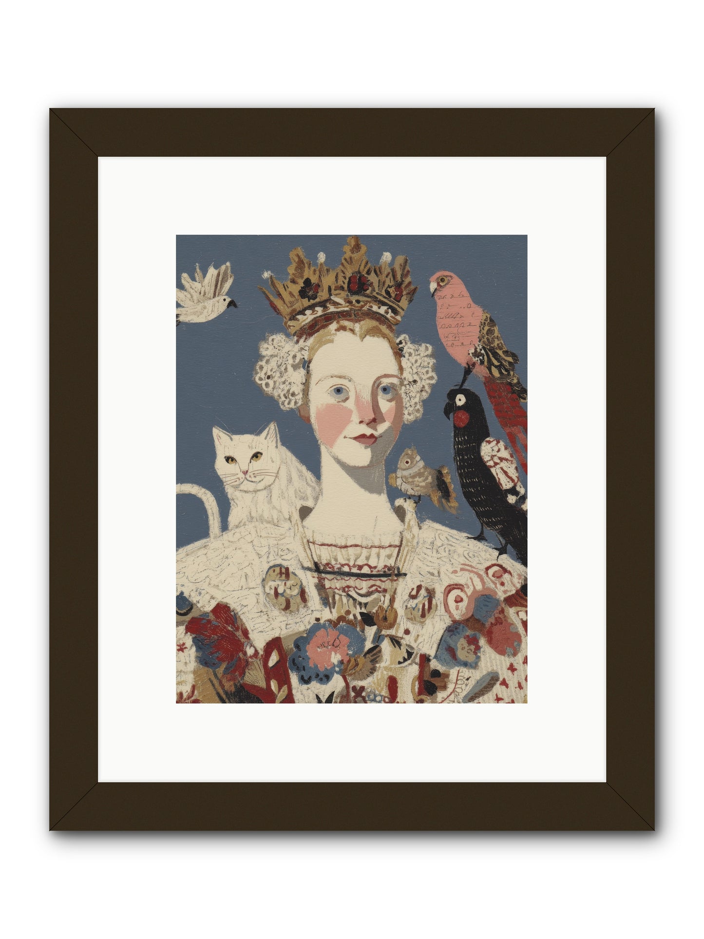 The Curious Hostess -- Framed Print - Black 9x12
