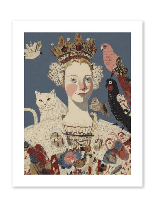The Curious Hostess -- Paper Print 9x12