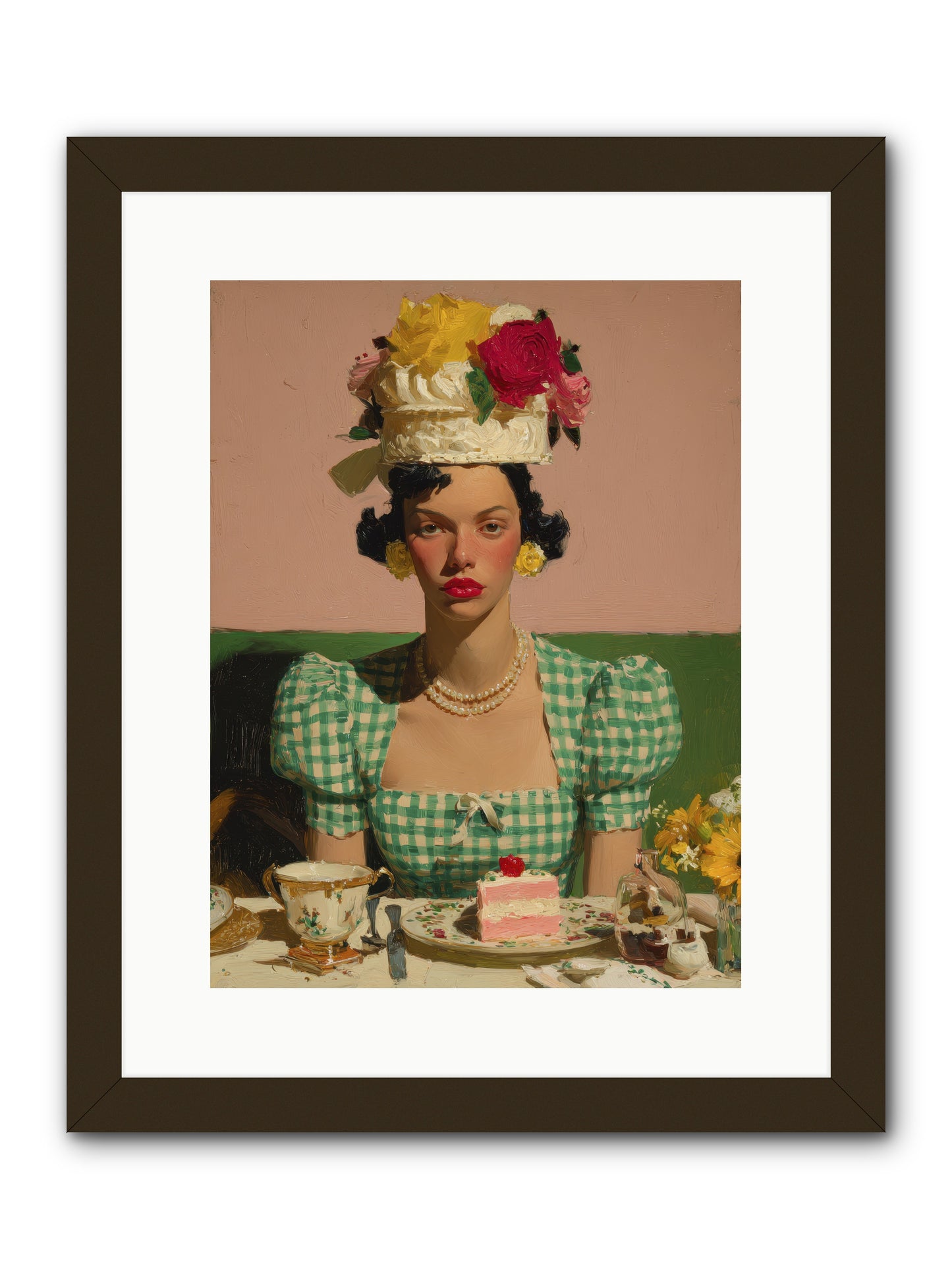 The Daffodil Supper Club -- Framed Print - Black 12x16
