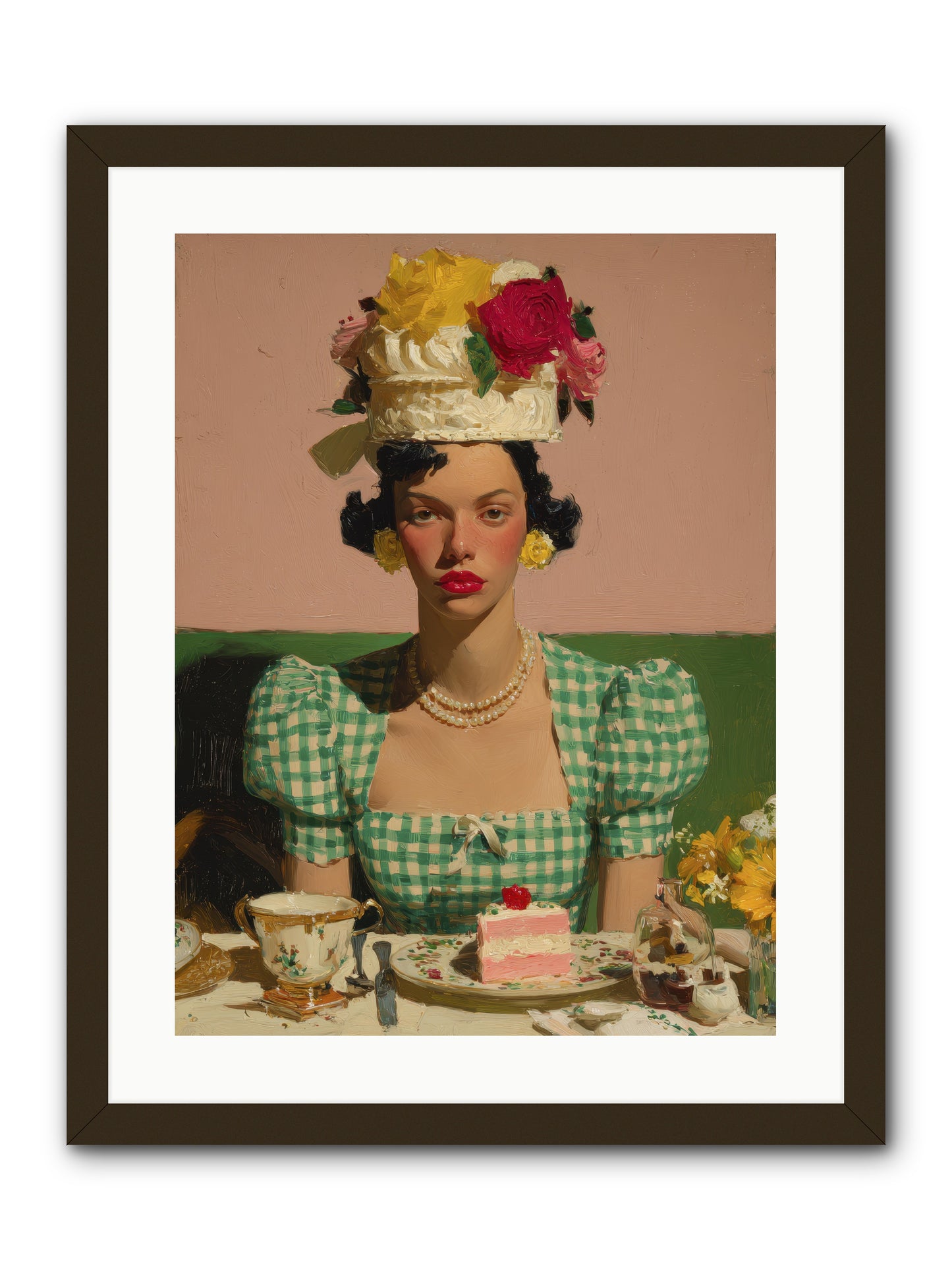 The Daffodil Supper Club -- Framed Print - Black 18x24