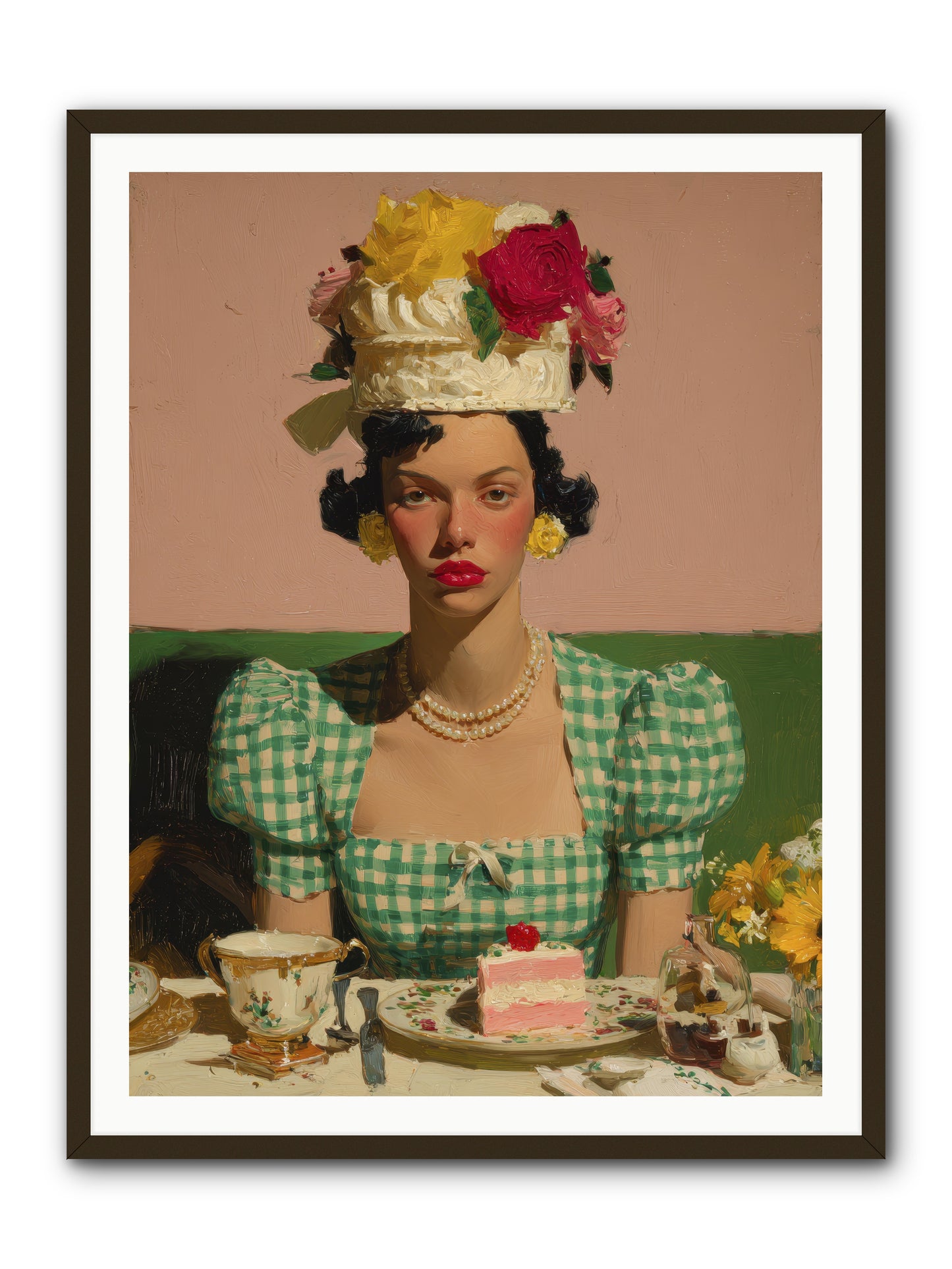 The Daffodil Supper Club -- Framed Print - Black 36x48