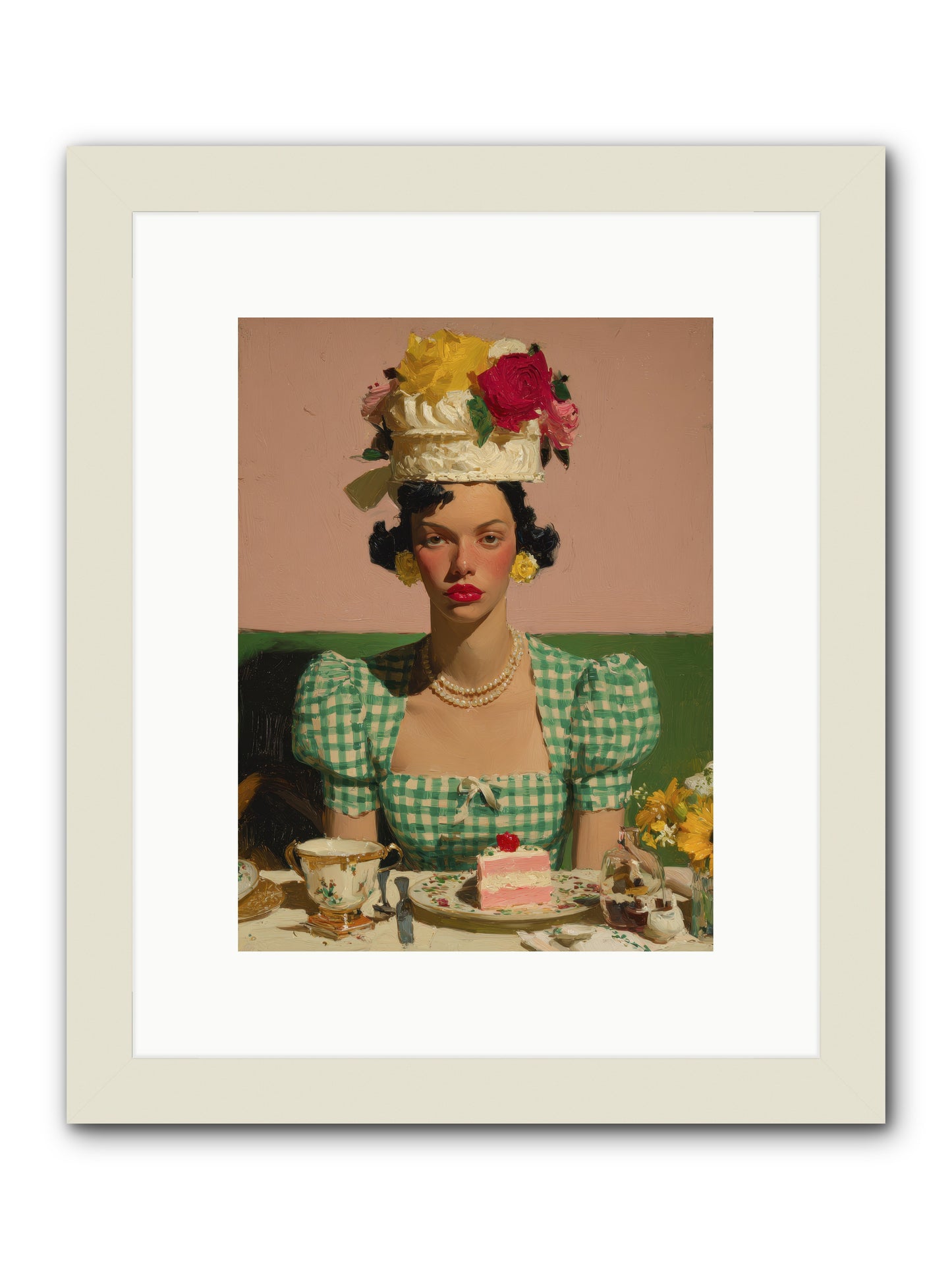 The Daffodil Supper Club -- Framed Print - White 9x12