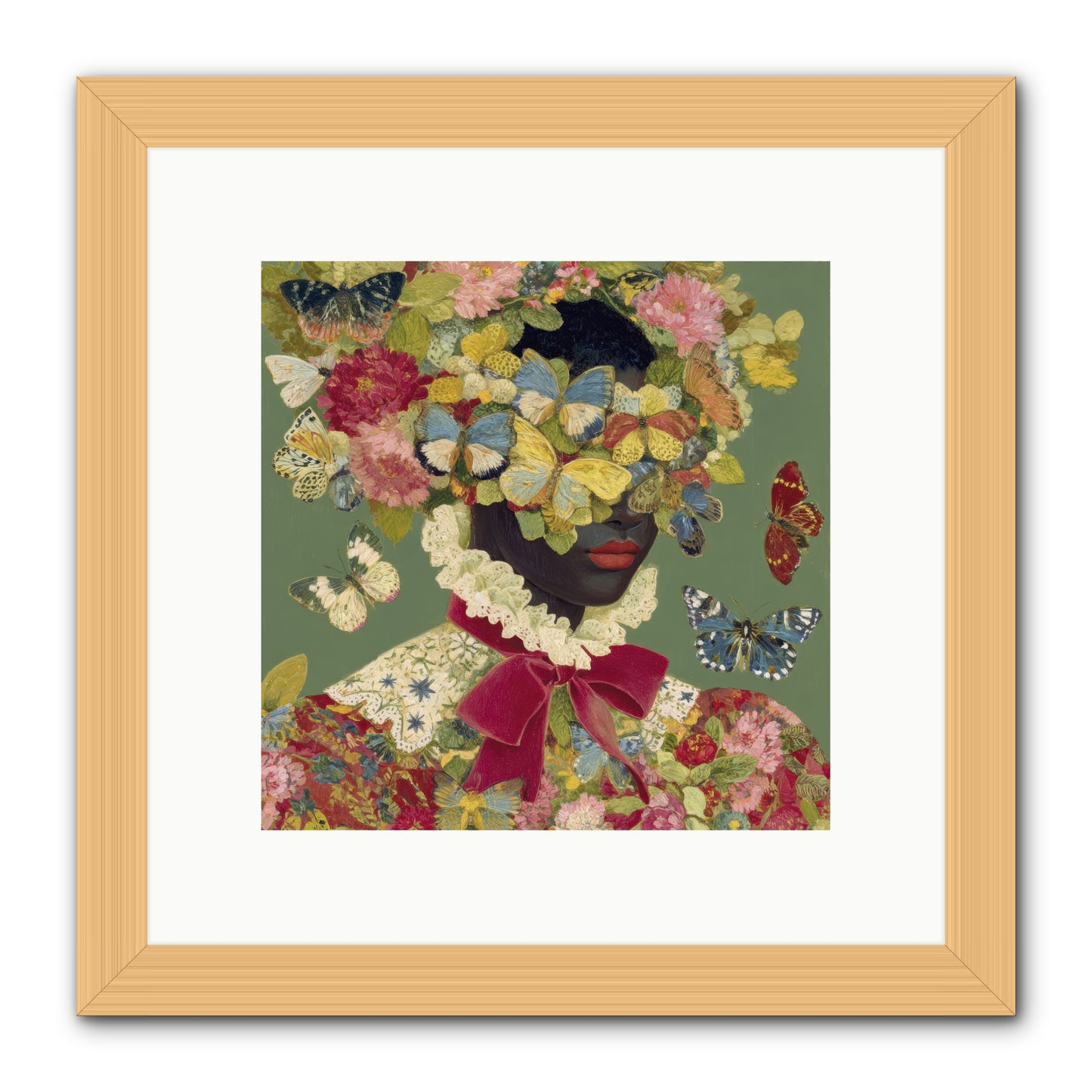 The Dahlia Atelier No. 1-REZ -- Framed Print - Natural 10x10