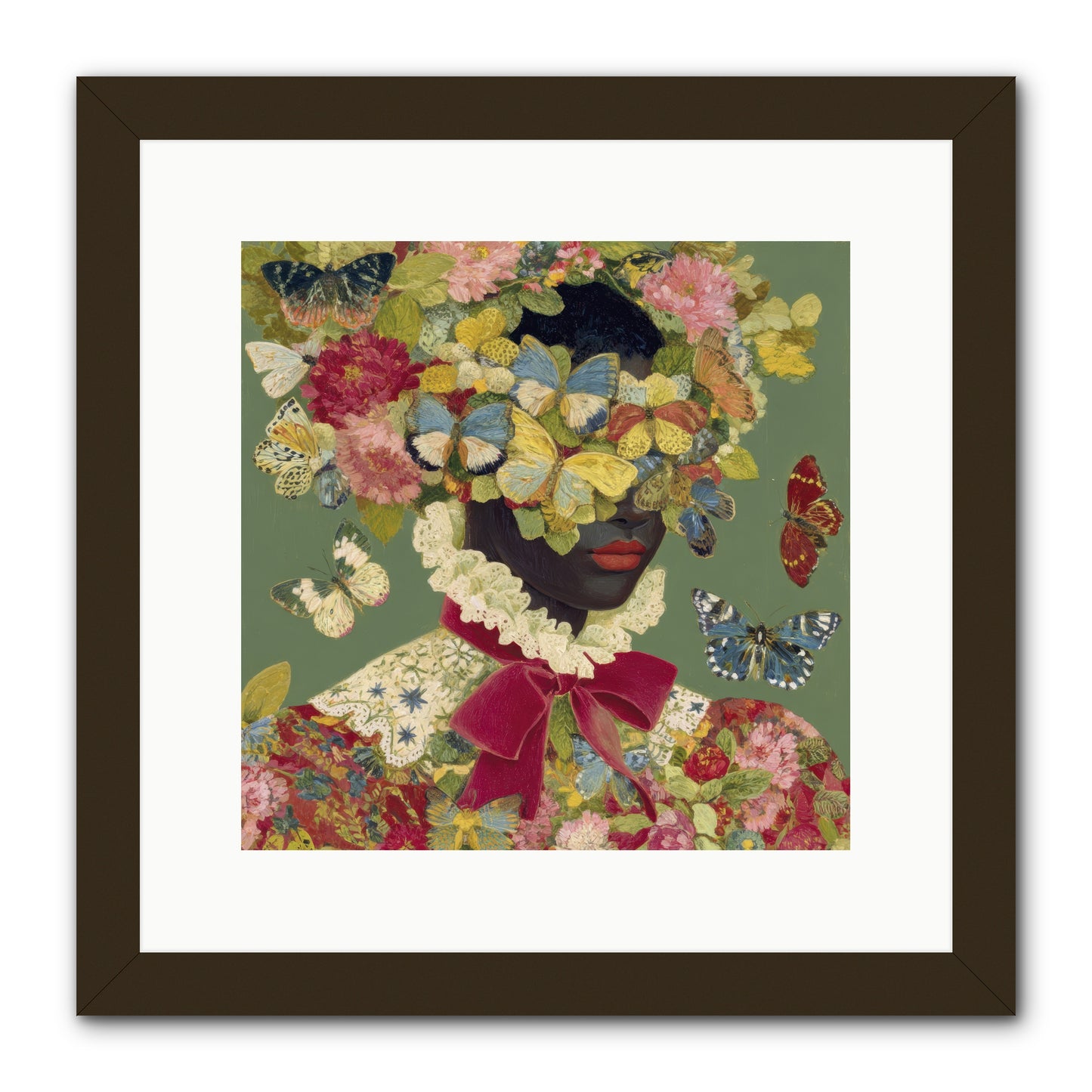 The Dahlia Atelier No. 1-REZ -- Framed Print - Black 12x12