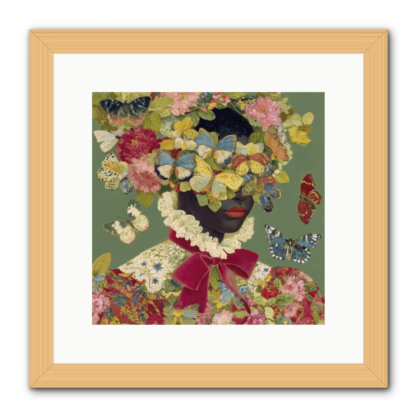 The Dahlia Atelier No. 1-REZ -- Framed Print - Natural 12x12