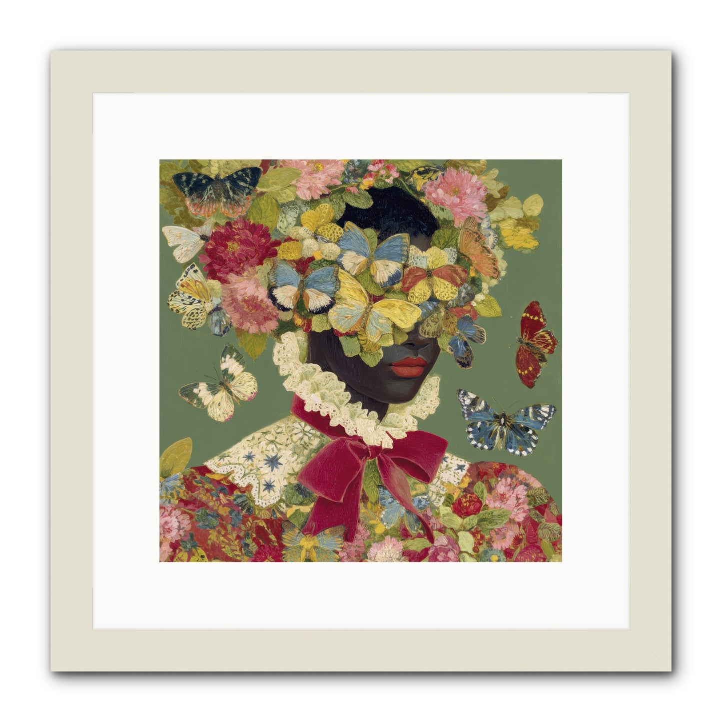 The Dahlia Atelier No. 1-REZ -- Framed Print - White 12x12