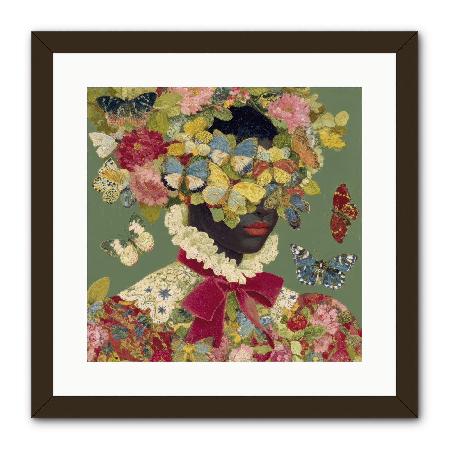 The Dahlia Atelier No. 1-REZ -- Framed Print - Black 16x16