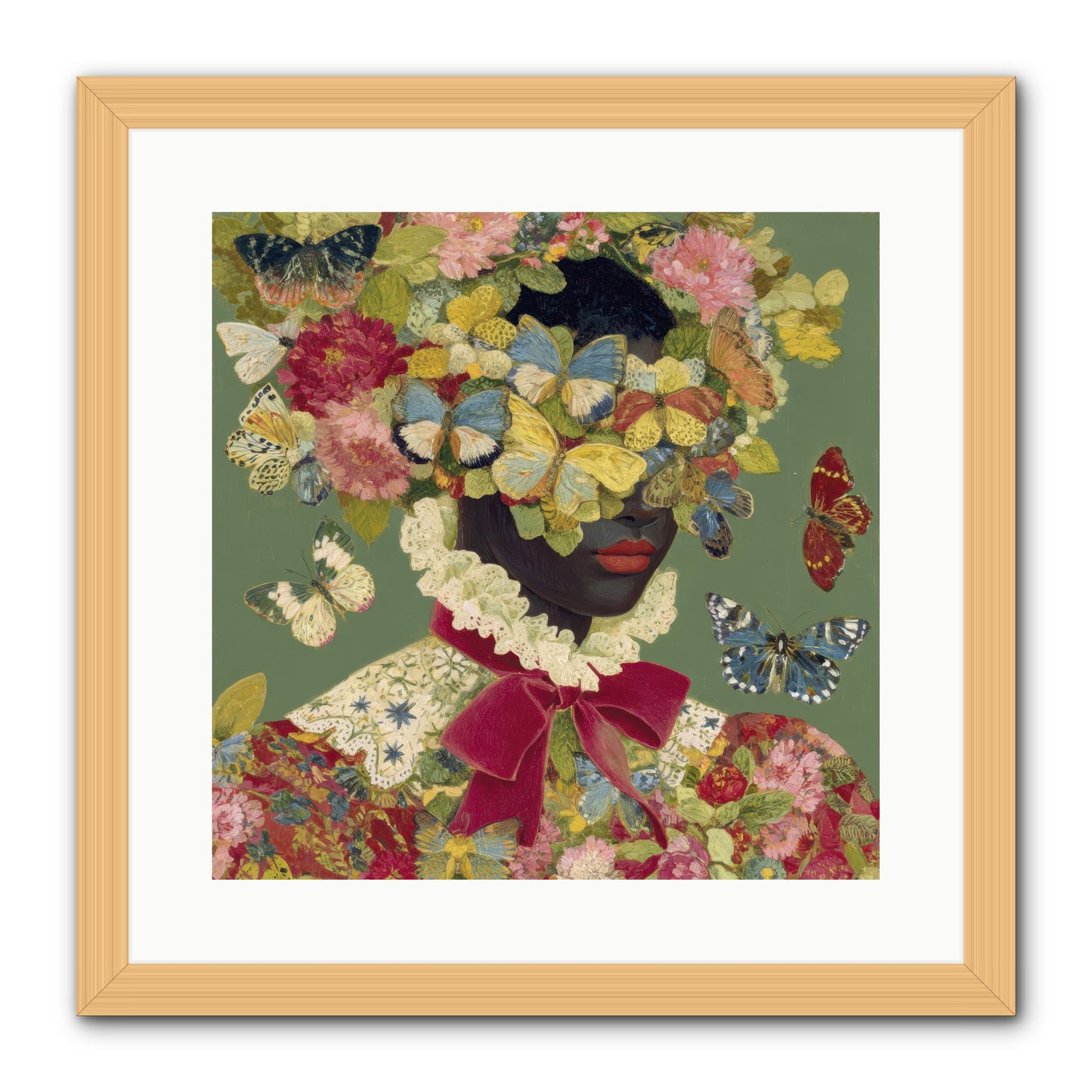 The Dahlia Atelier No. 1-REZ -- Framed Print - Natural 16x16