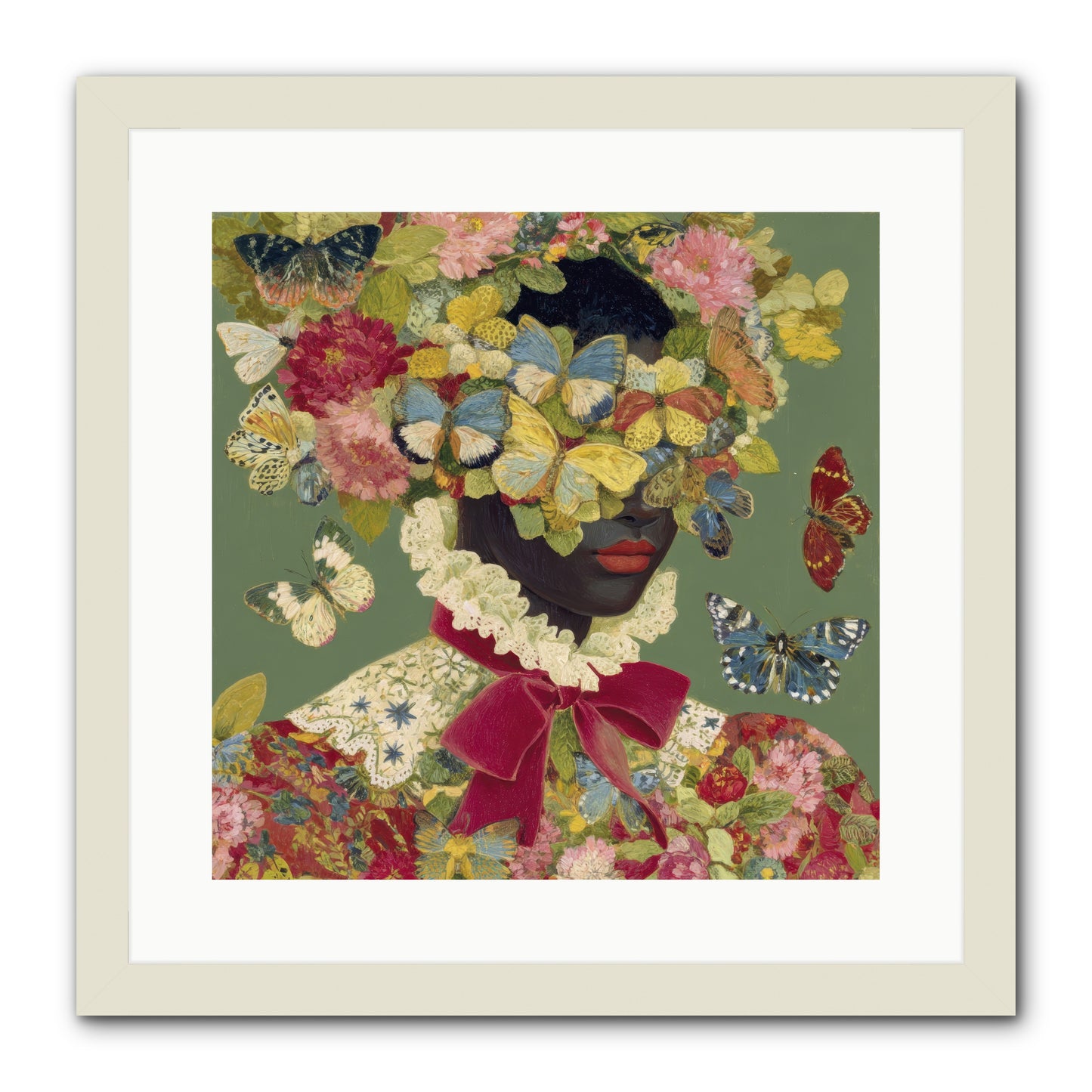 The Dahlia Atelier No. 1-REZ -- Framed Print - White 16x16