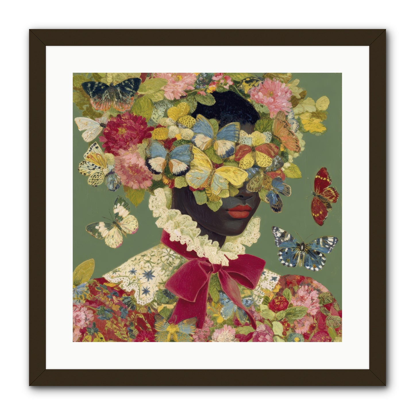 The Dahlia Atelier No. 1-REZ -- Framed Print - Black 20x20