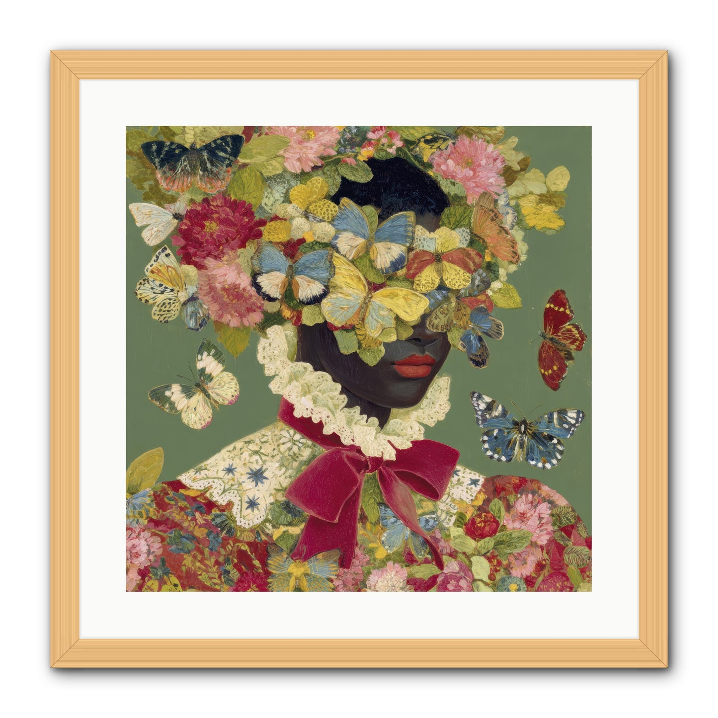 The Dahlia Atelier No. 1-REZ -- Framed Print - Natural 20x20