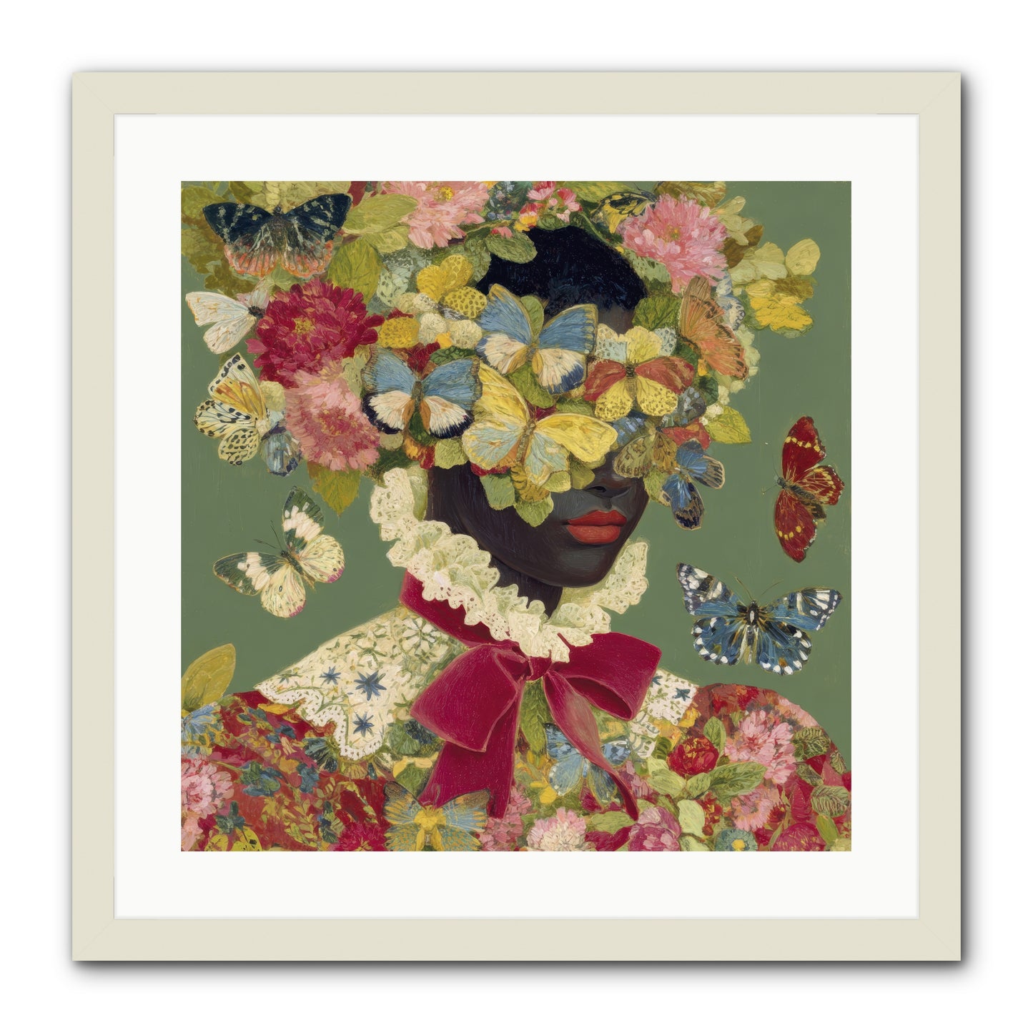 The Dahlia Atelier No. 1-REZ -- Framed Print - White 20x20