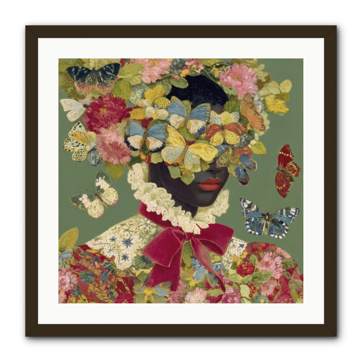 The Dahlia Atelier No. 1-REZ -- Framed Print - Black 24x24