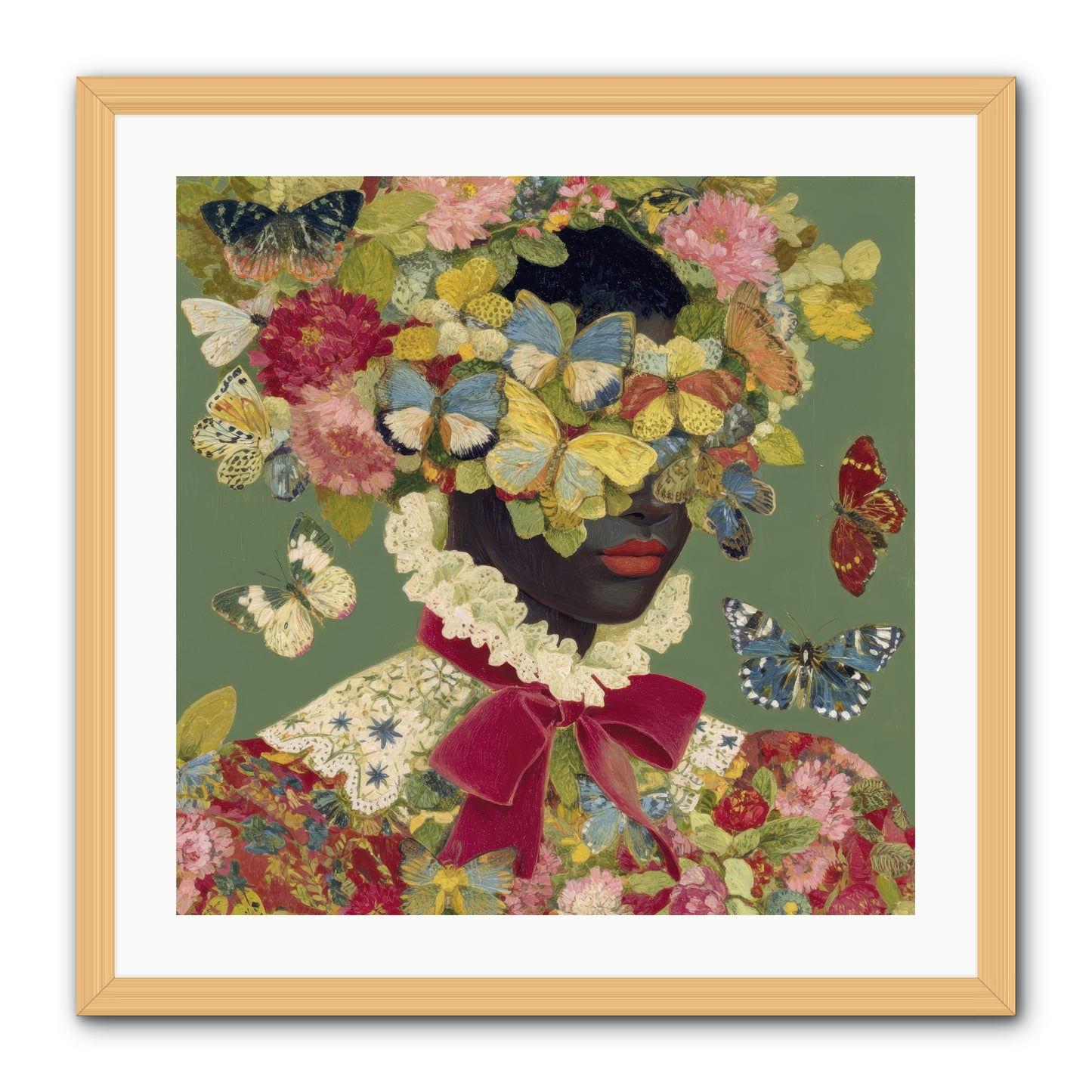 The Dahlia Atelier No. 1-REZ -- Framed Print - Natural 24x24