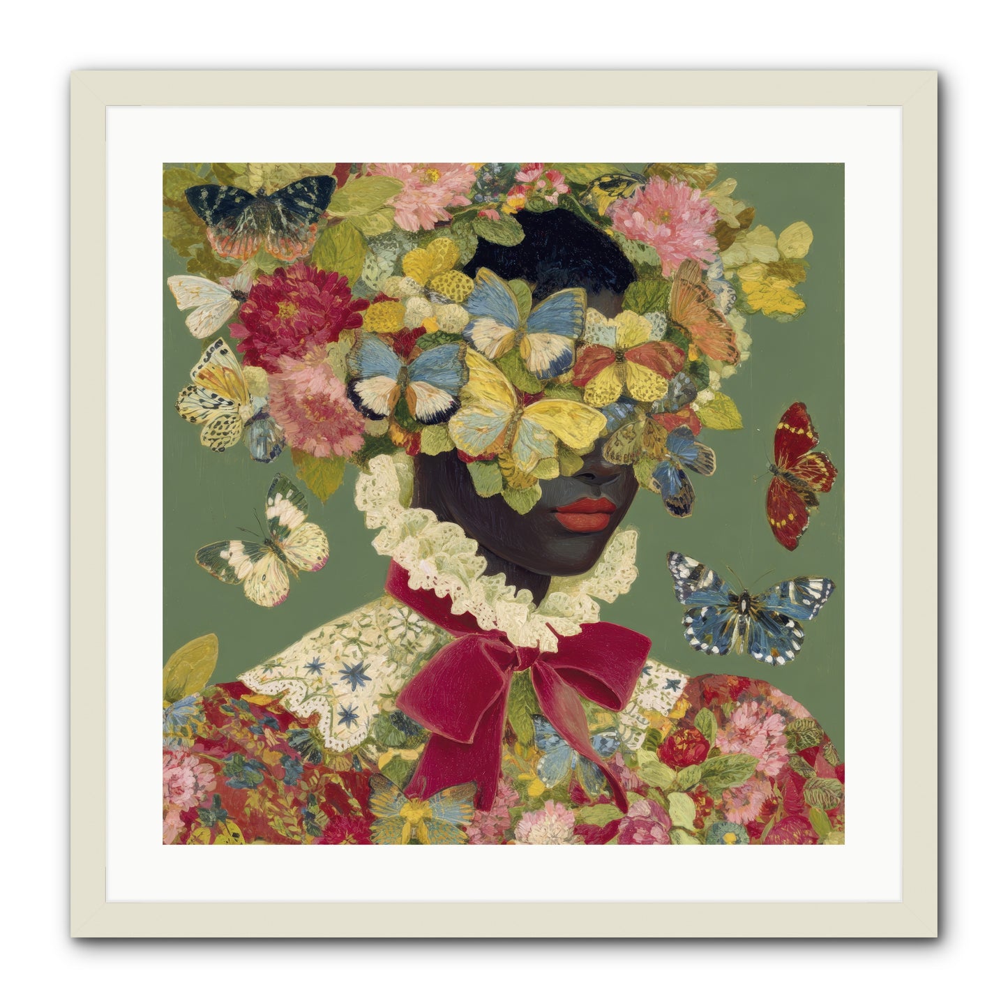The Dahlia Atelier No. 1-REZ -- Framed Print - White 24x24