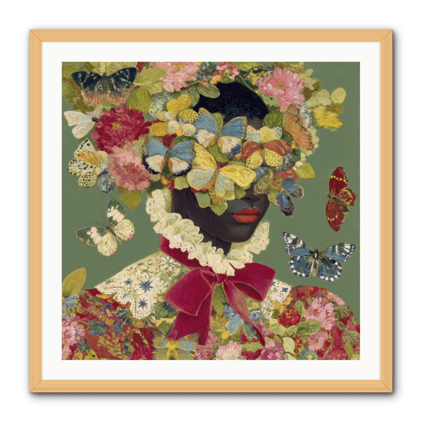 The Dahlia Atelier No. 1-REZ -- Framed Print - Natural 30x30