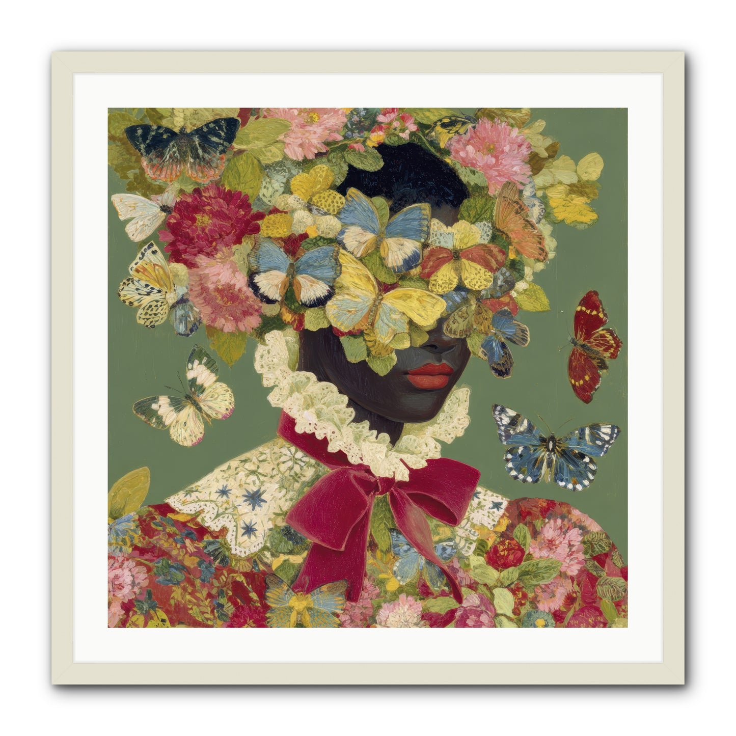 The Dahlia Atelier No. 1-REZ -- Framed Print - White 30x30