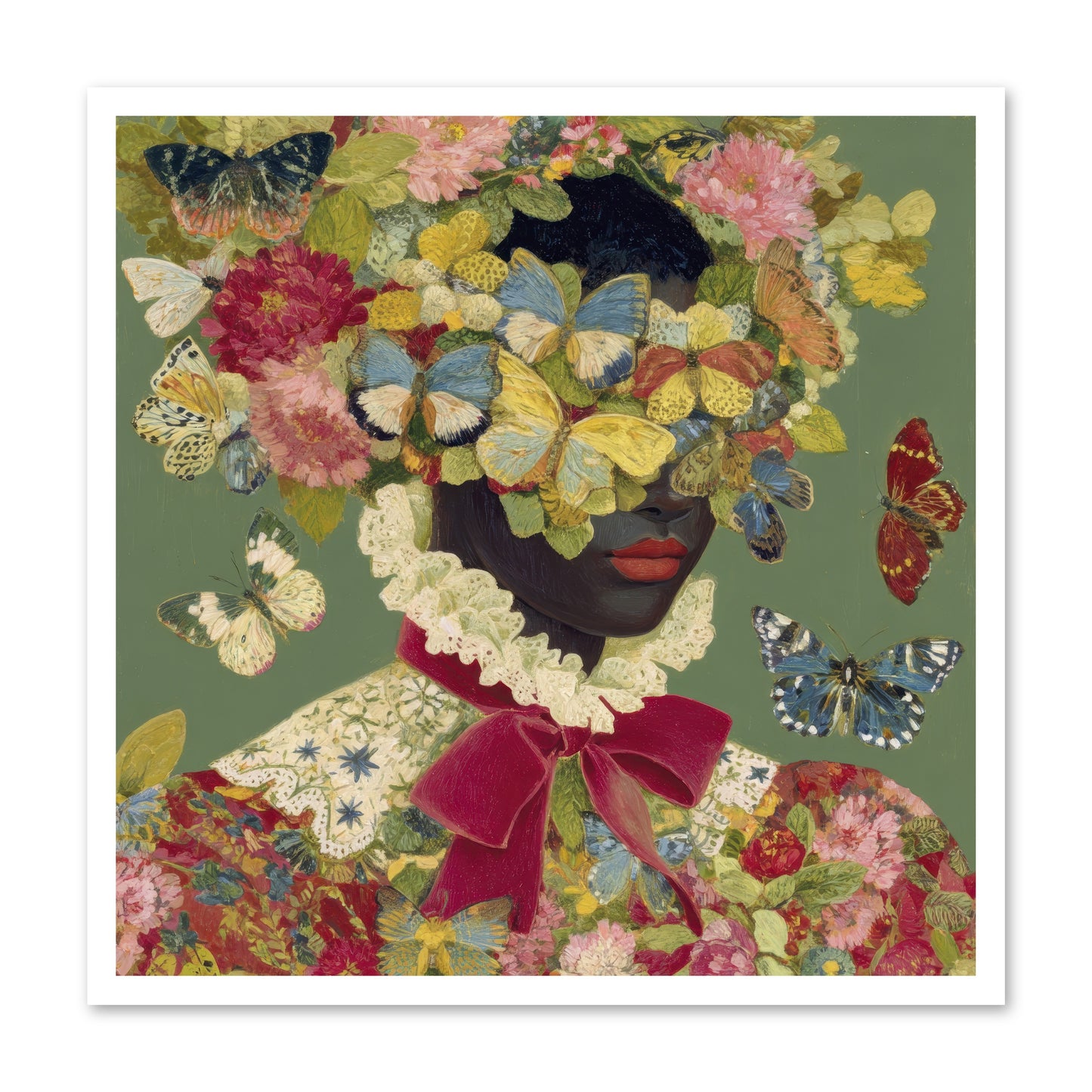 The Dahlia Atelier No. 1-REZ -- Loose Canvas Print 30x30