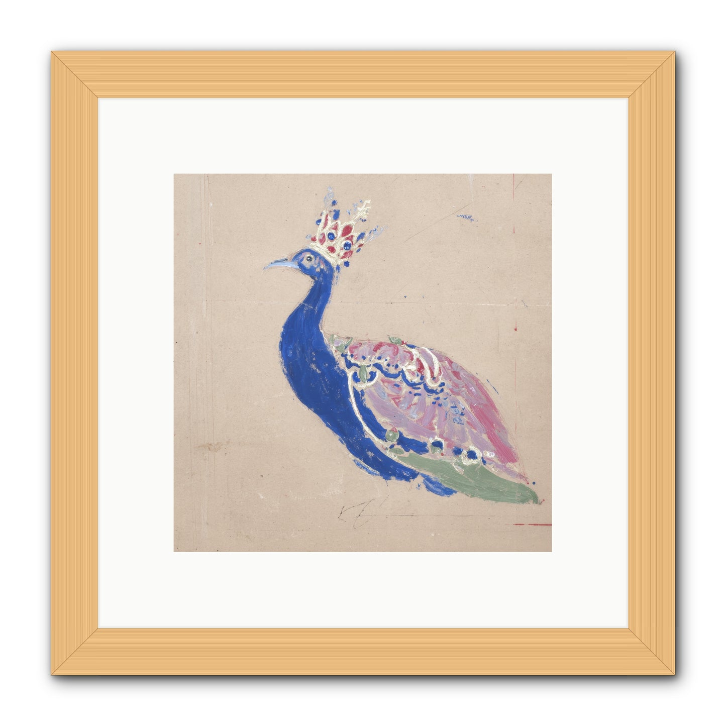 The Dapper Botanist -- Framed Print - Natural 10x10