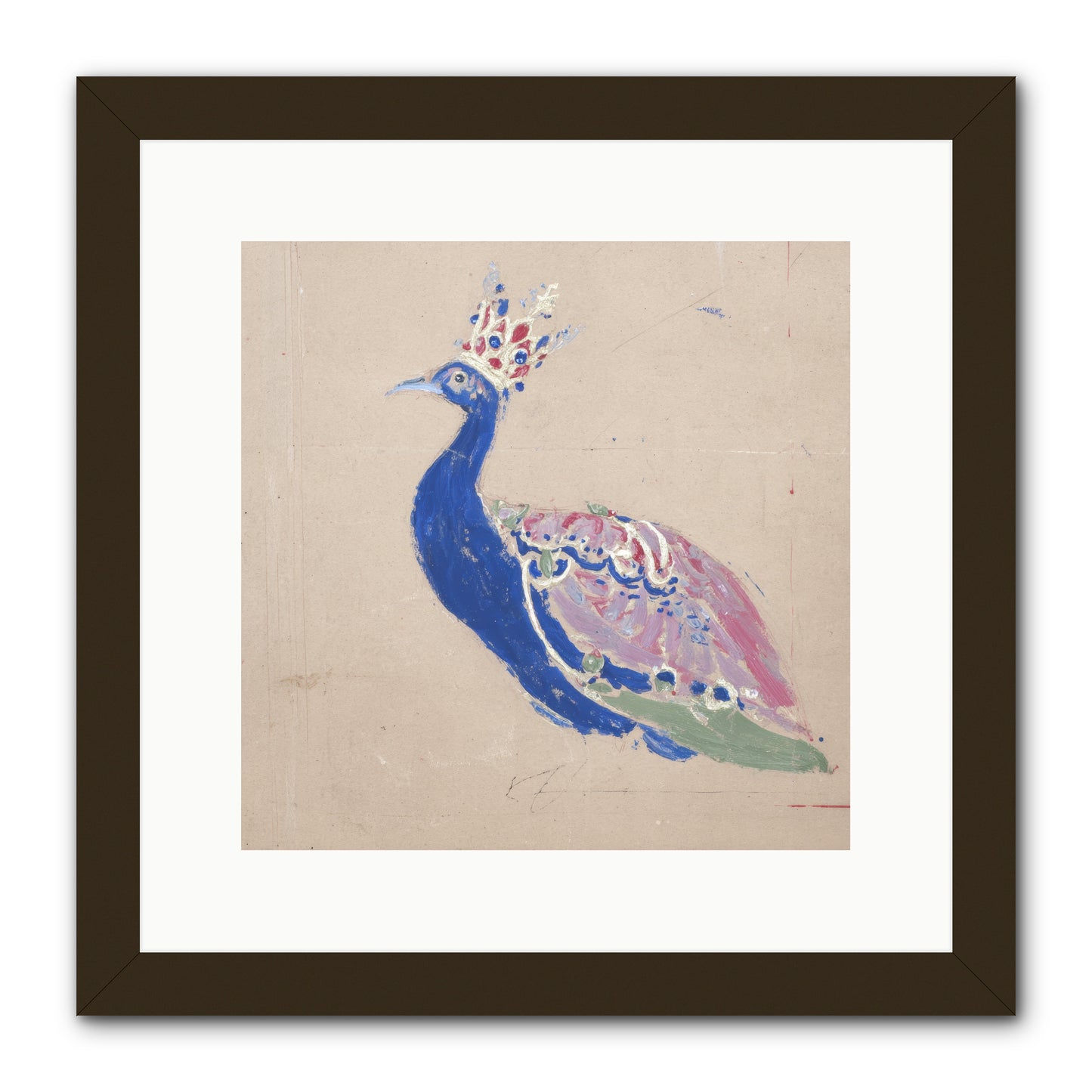 The Dapper Botanist -- Framed Print - Black 12x12