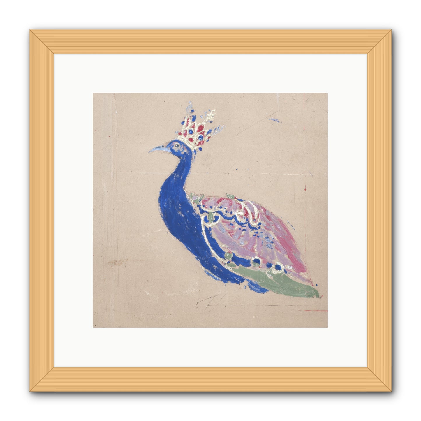 The Dapper Botanist -- Framed Print - Natural 12x12