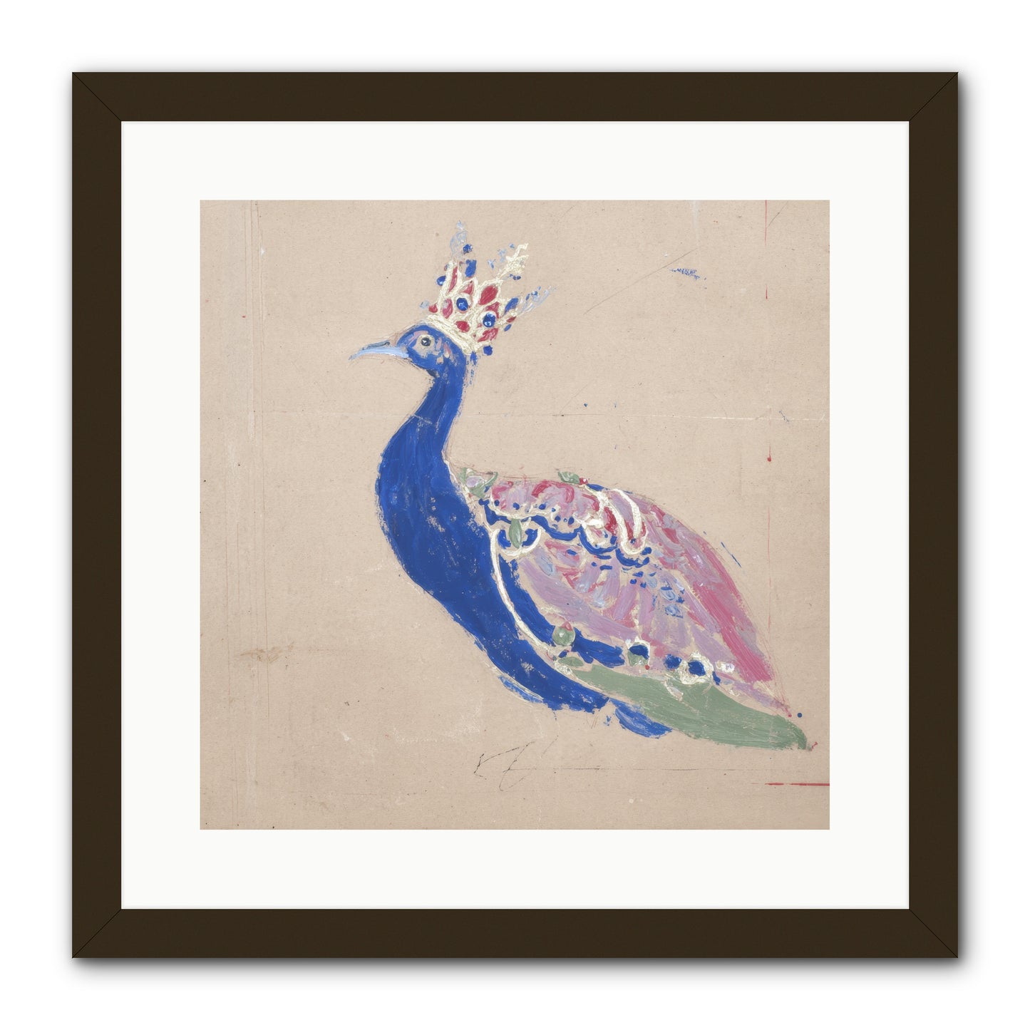 The Dapper Botanist -- Framed Print - Black 16x16