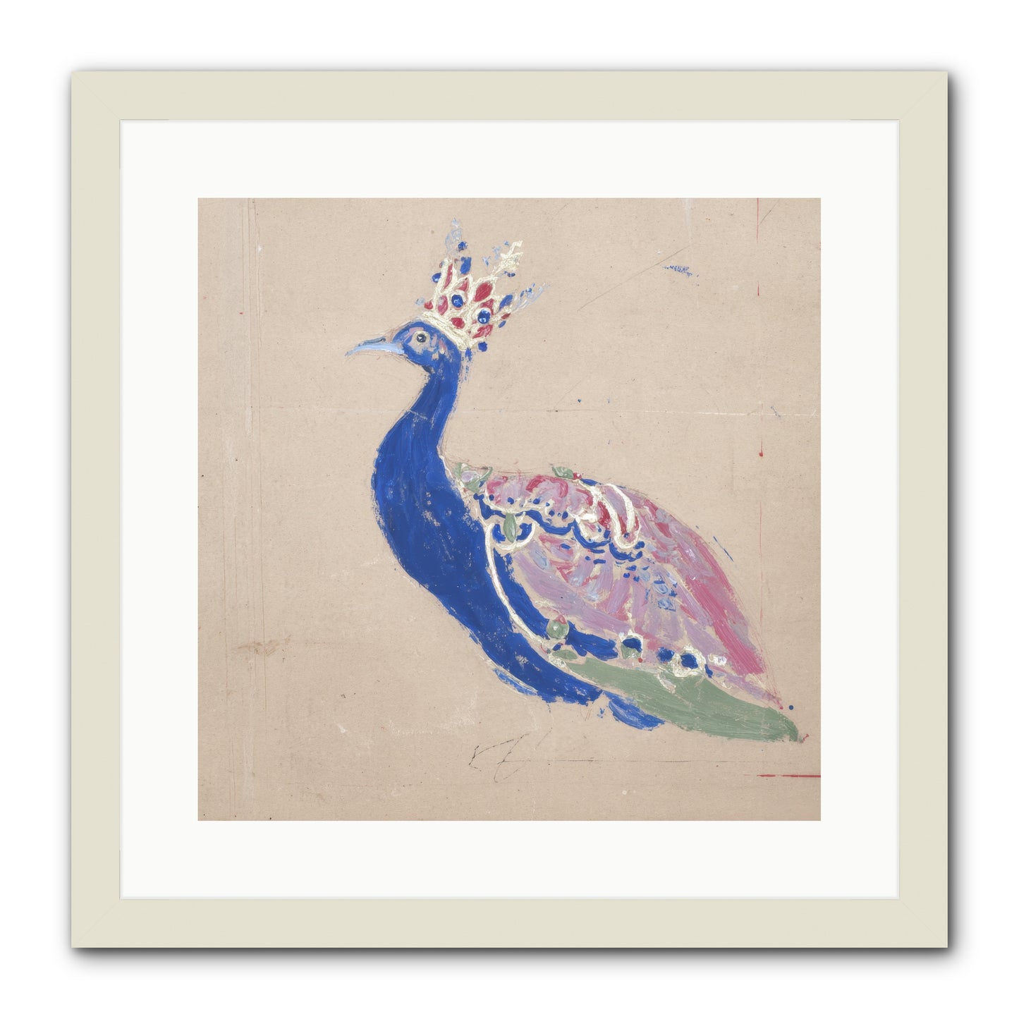 The Dapper Botanist -- Framed Print - White 16x16