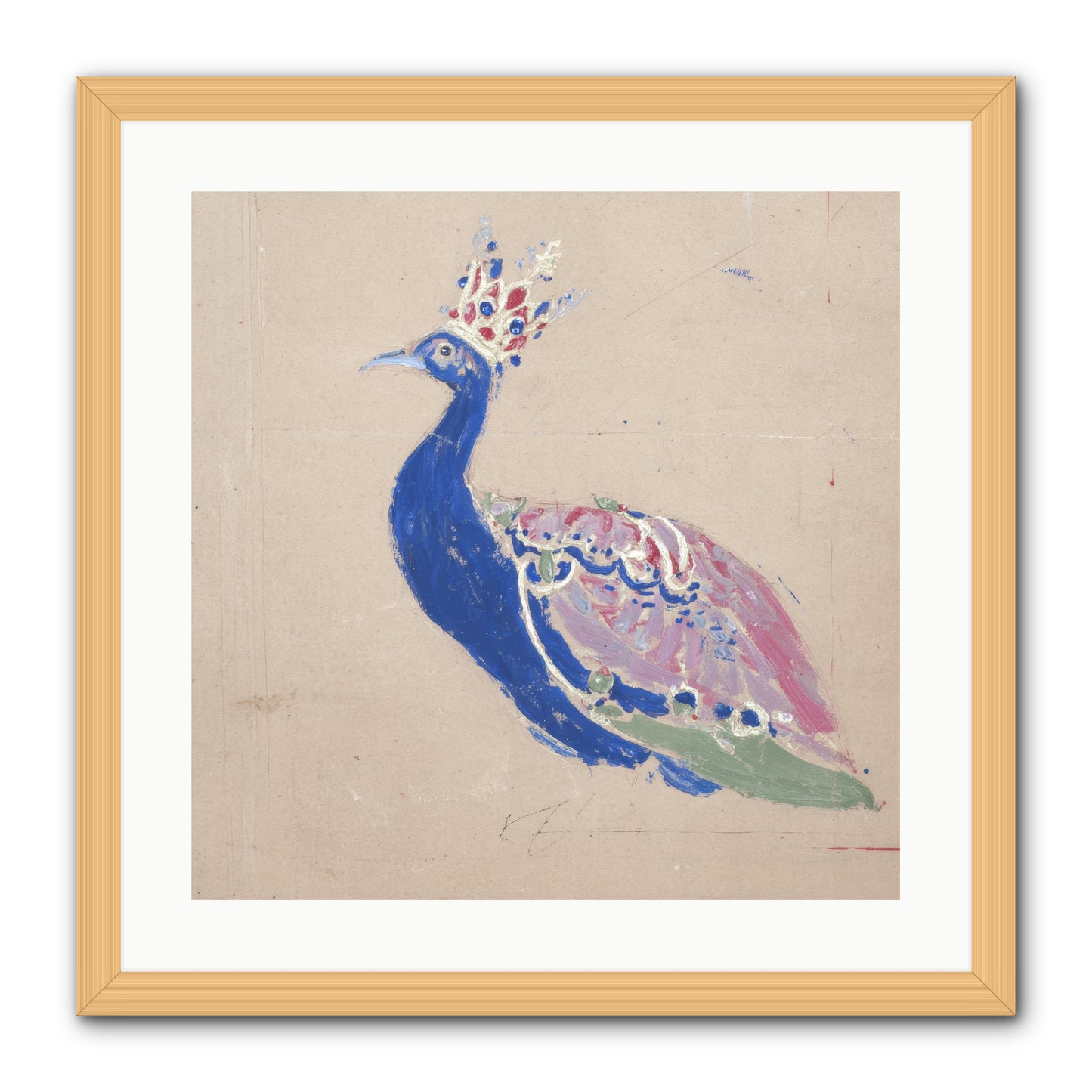 The Dapper Botanist -- Framed Print - Natural 20x20