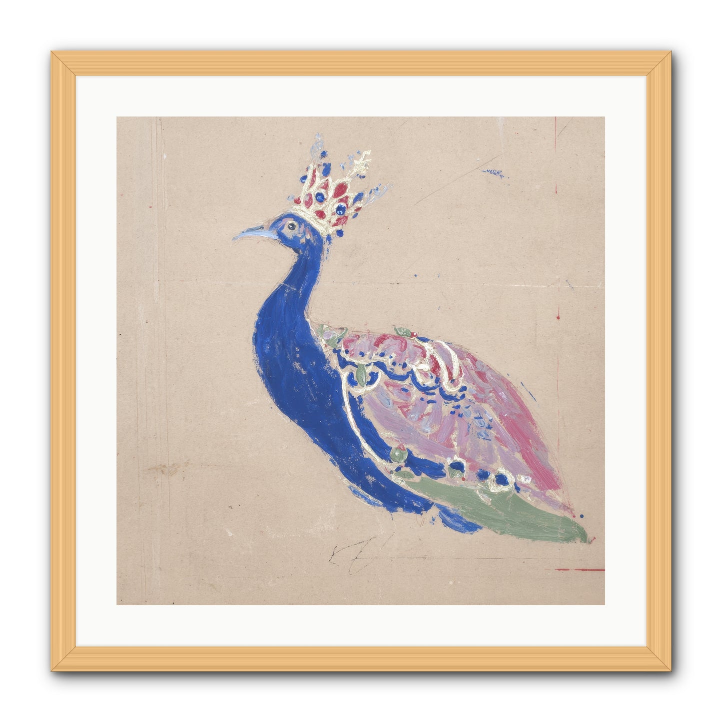 The Dapper Botanist -- Framed Print - Natural 24x24