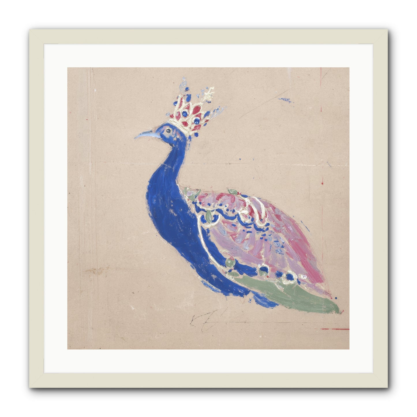 The Dapper Botanist -- Framed Print - White 24x24