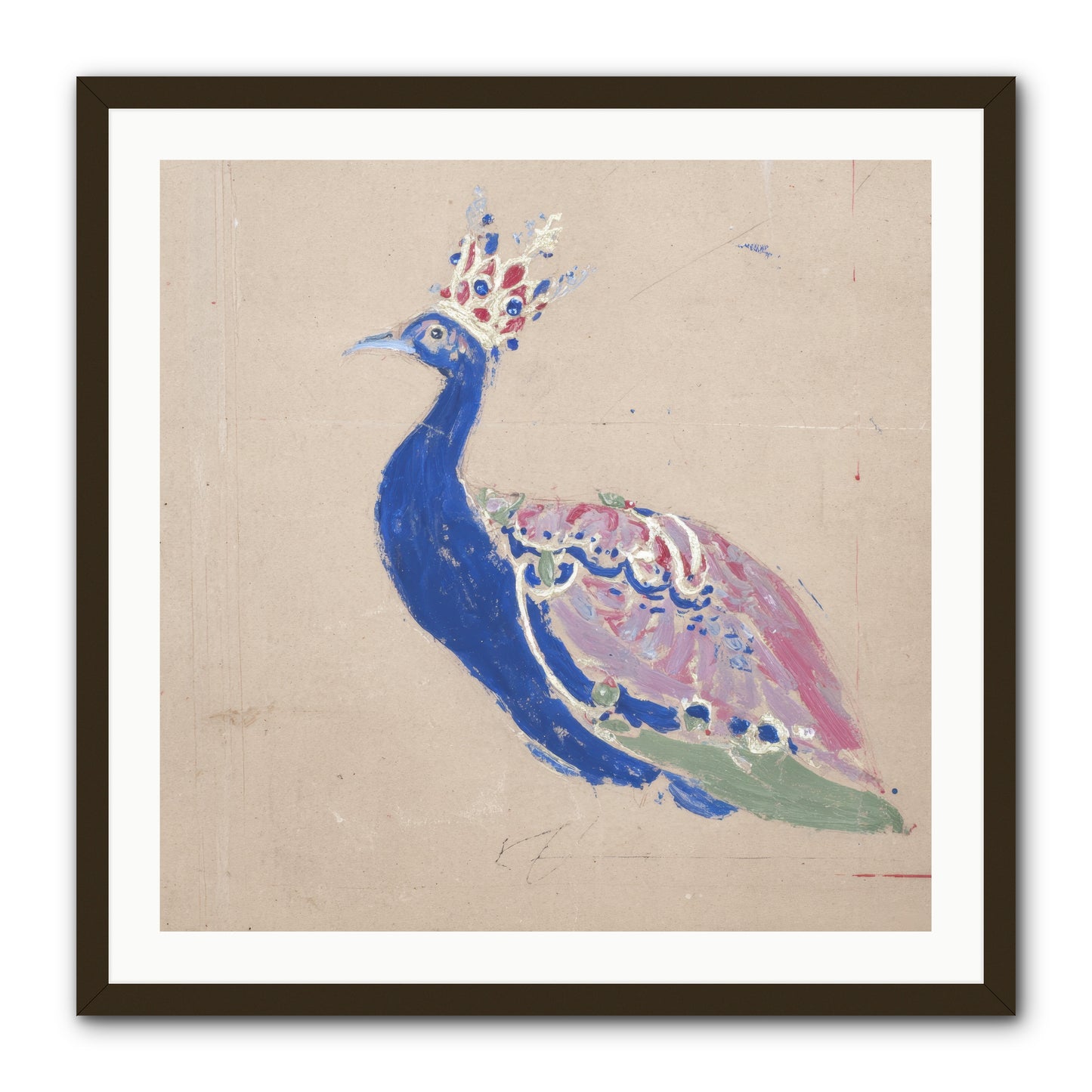 The Dapper Botanist -- Framed Print - Black 30x30