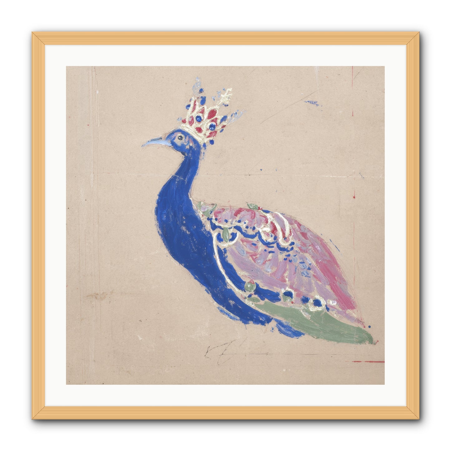 The Dapper Botanist -- Framed Print - Natural 30x30