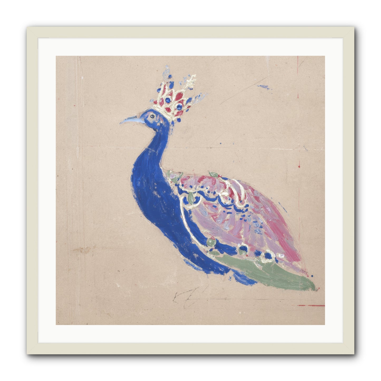 The Dapper Botanist -- Framed Print - White 30x30