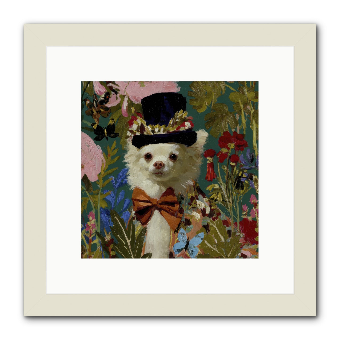 The Dappled Blazer -- Framed Print - White 10x10