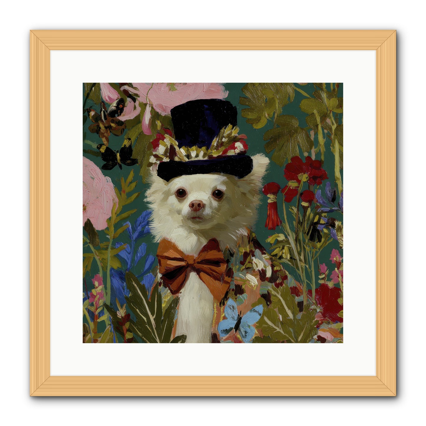 The Dappled Blazer -- Framed Print - Natural 16x16