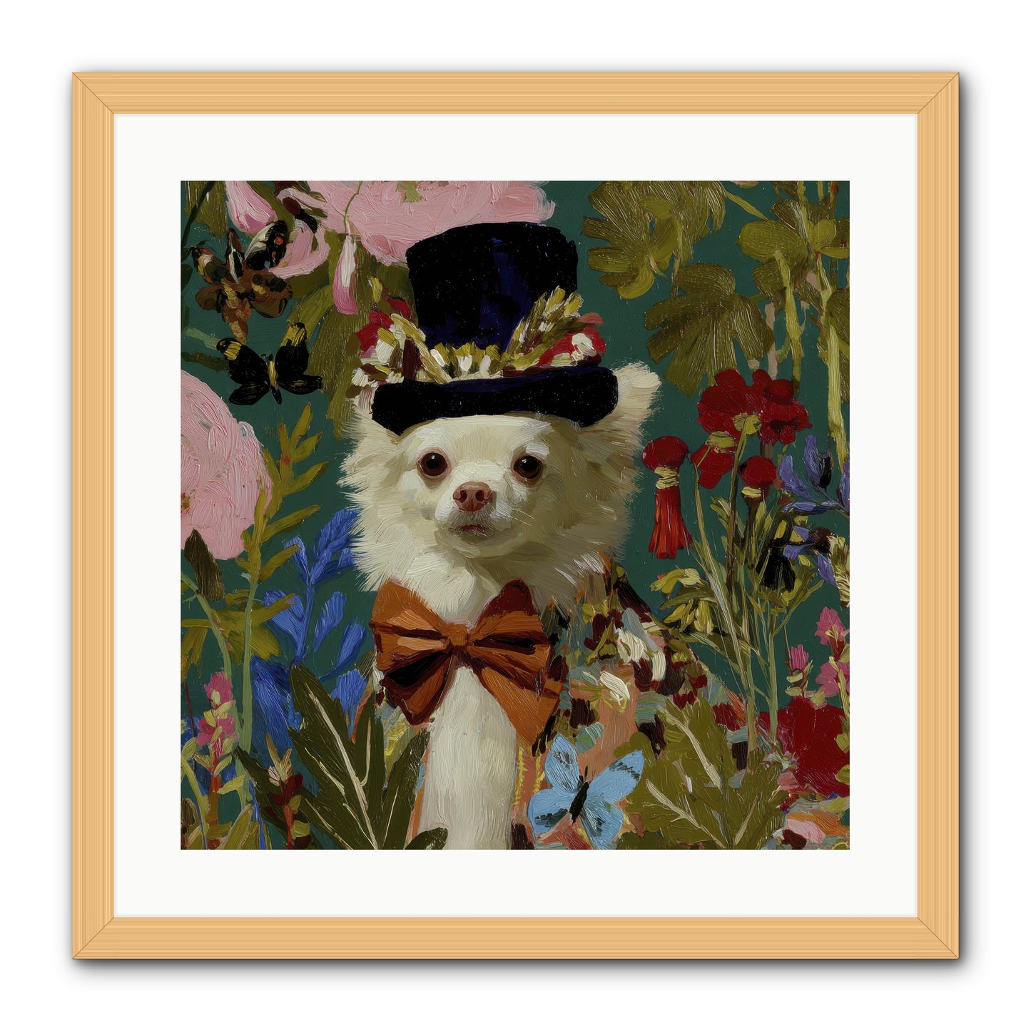 The Dappled Blazer -- Framed Print - Natural 20x20