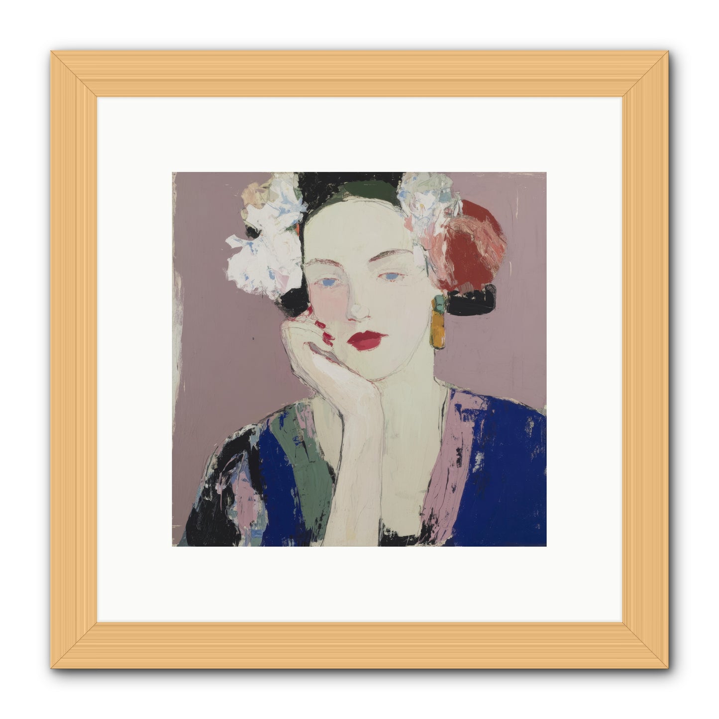 The Daydreamer's Companion -- Framed Print - Natural 10x10