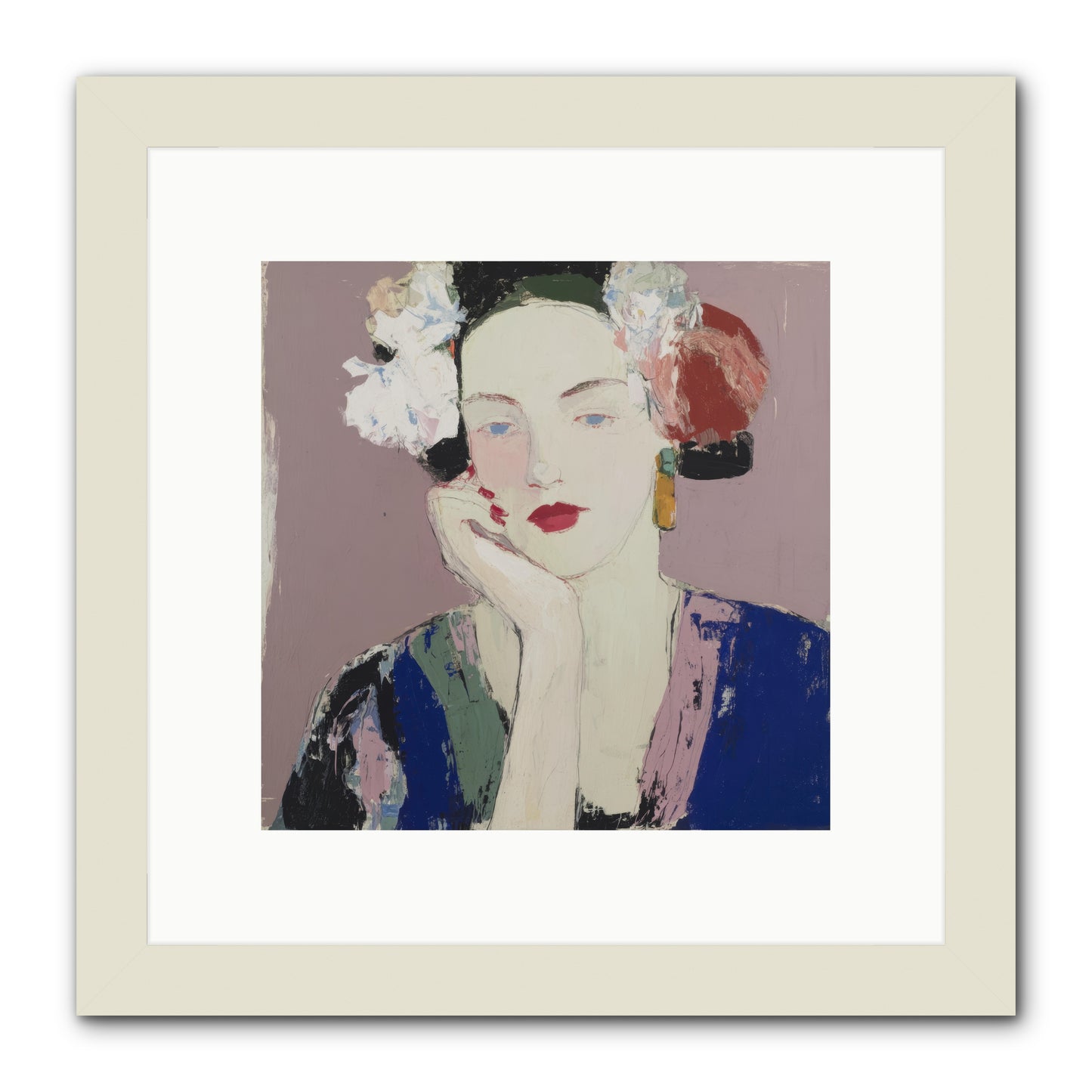 The Daydreamer's Companion -- Framed Print - White 10x10