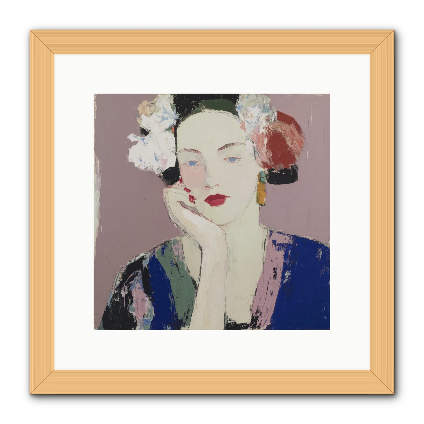 The Daydreamer's Companion -- Framed Print - Natural 12x12