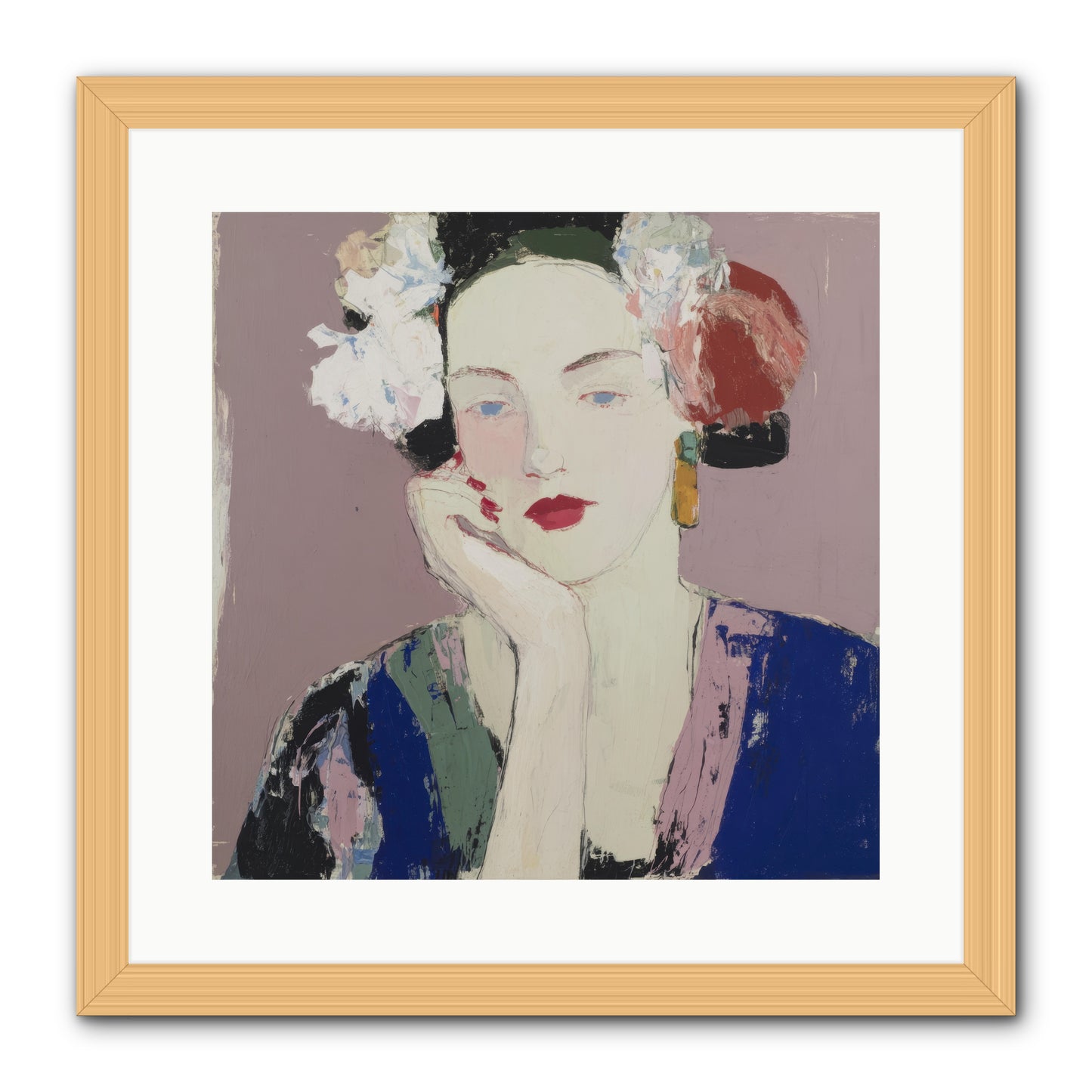 The Daydreamer's Companion -- Framed Print - Natural 16x16