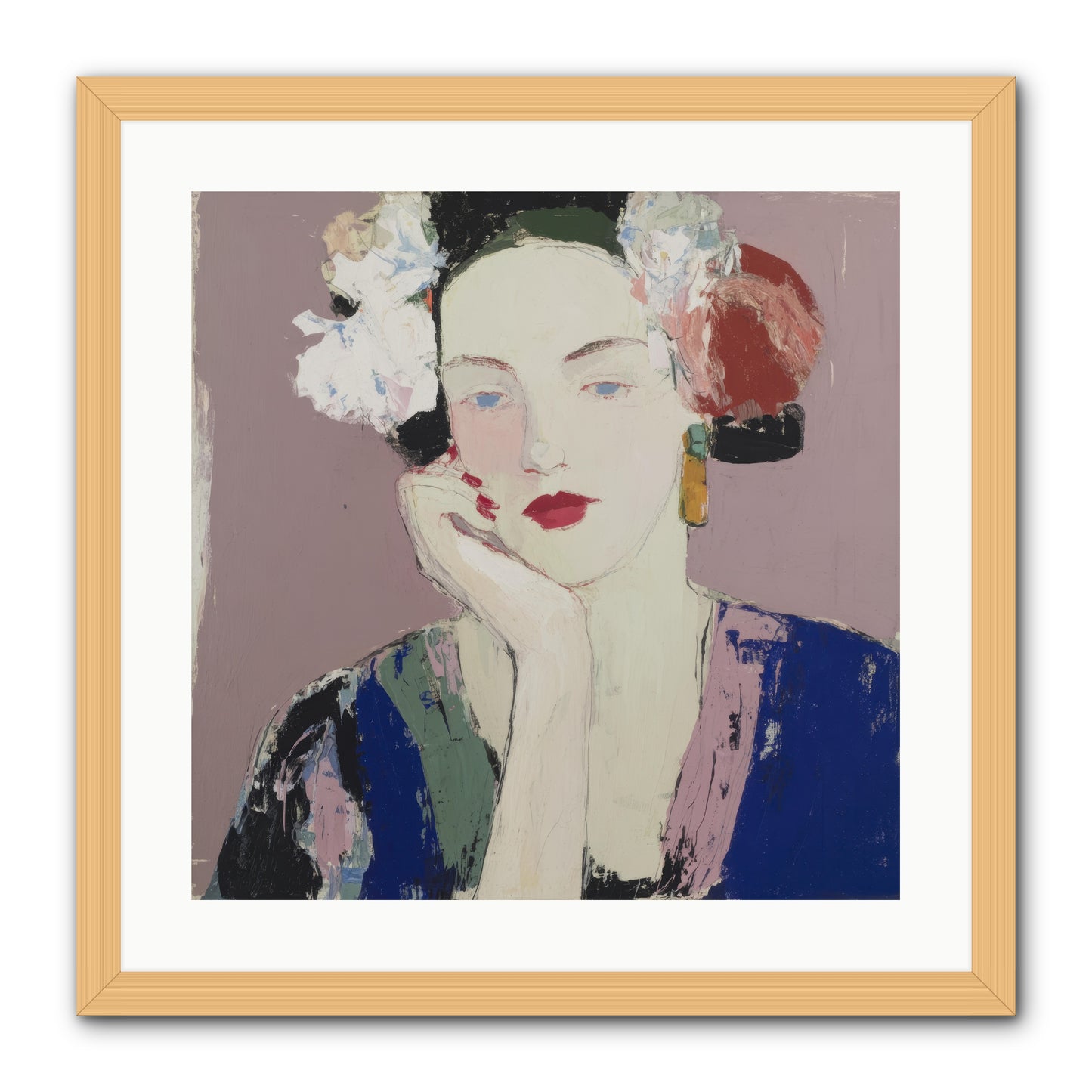 The Daydreamer's Companion -- Framed Print - Natural 20x20