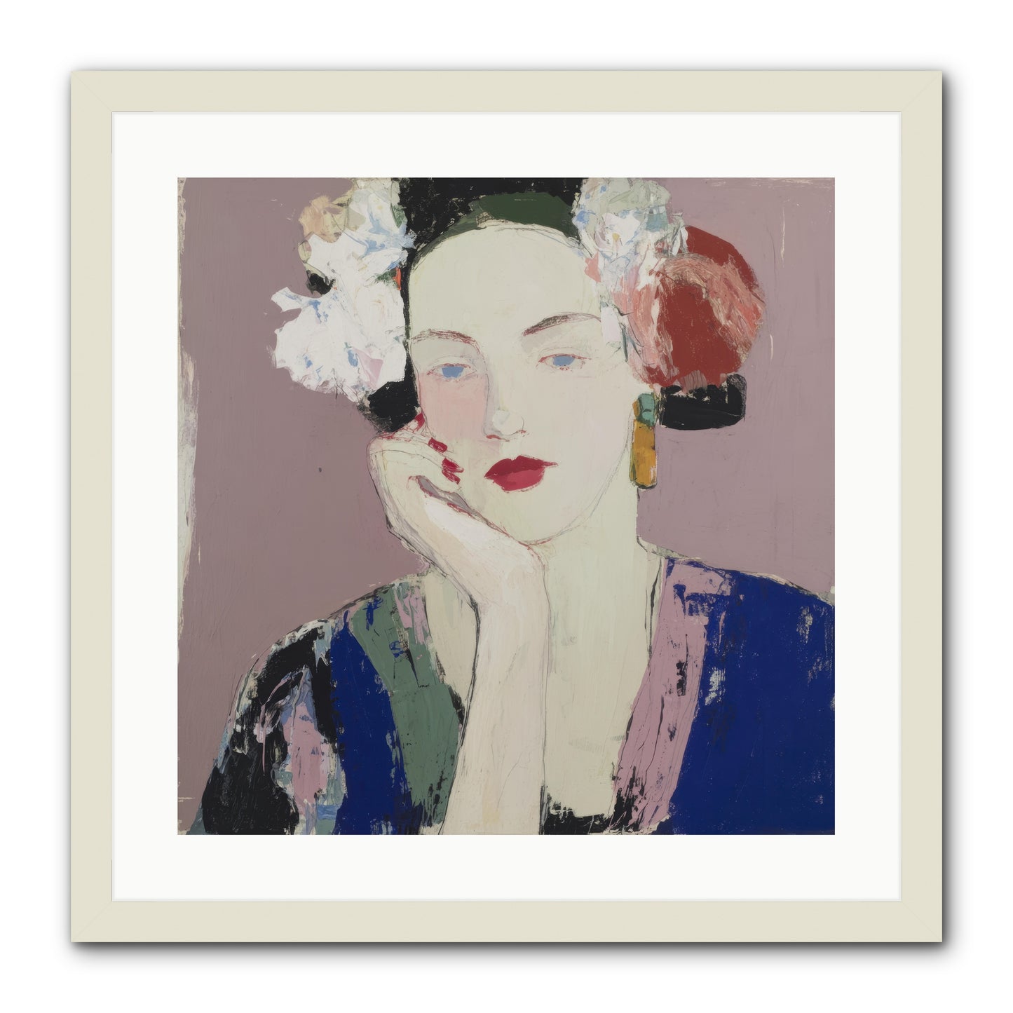 The Daydreamer's Companion -- Framed Print - White 20x20