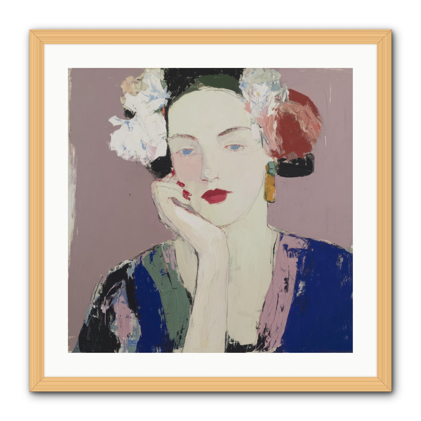 The Daydreamer's Companion -- Framed Print - Natural 24x24