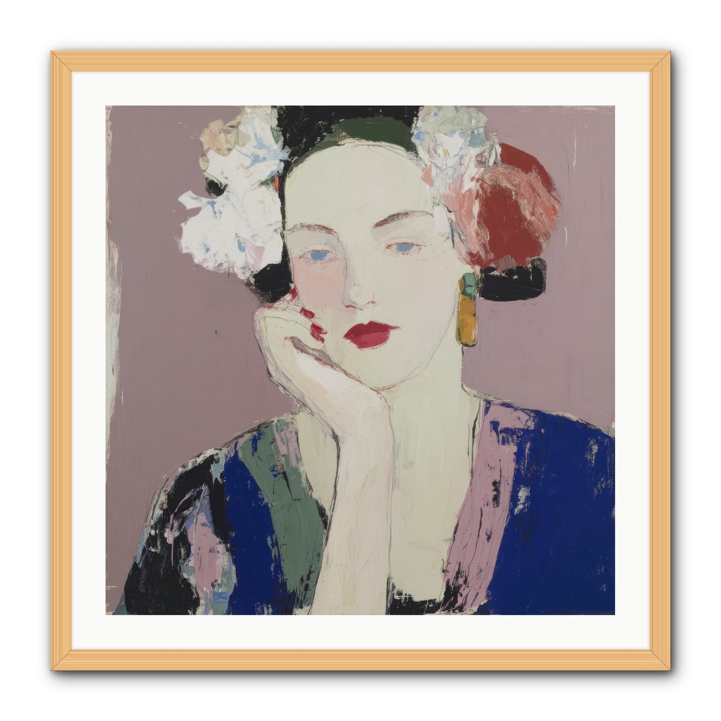 The Daydreamer's Companion -- Framed Print - Natural 30x30