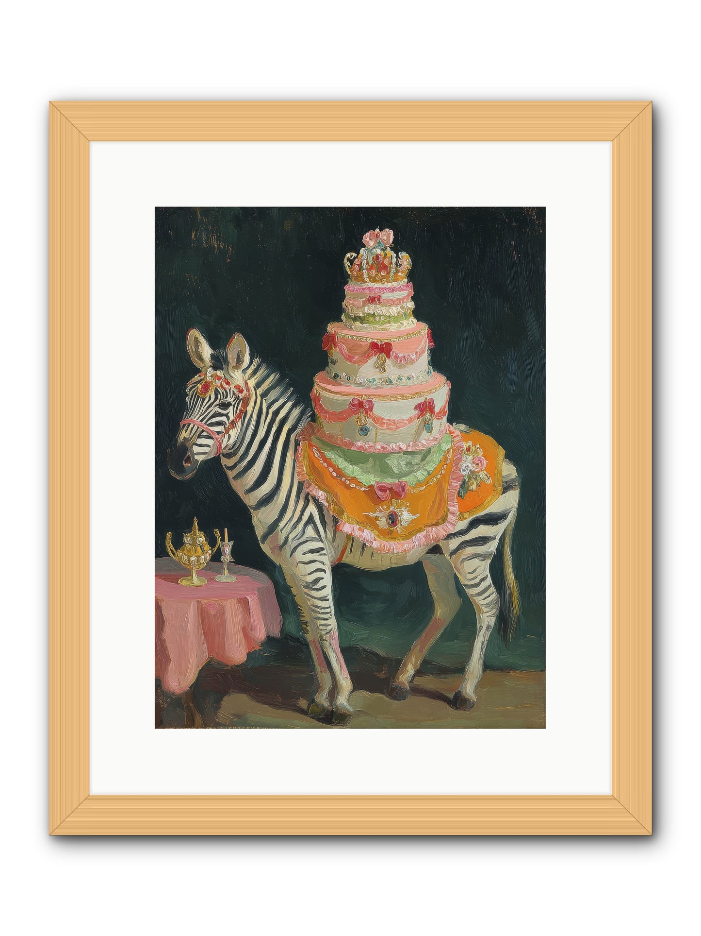 The Decadent Interlude -- Framed Print - Natural 12x16