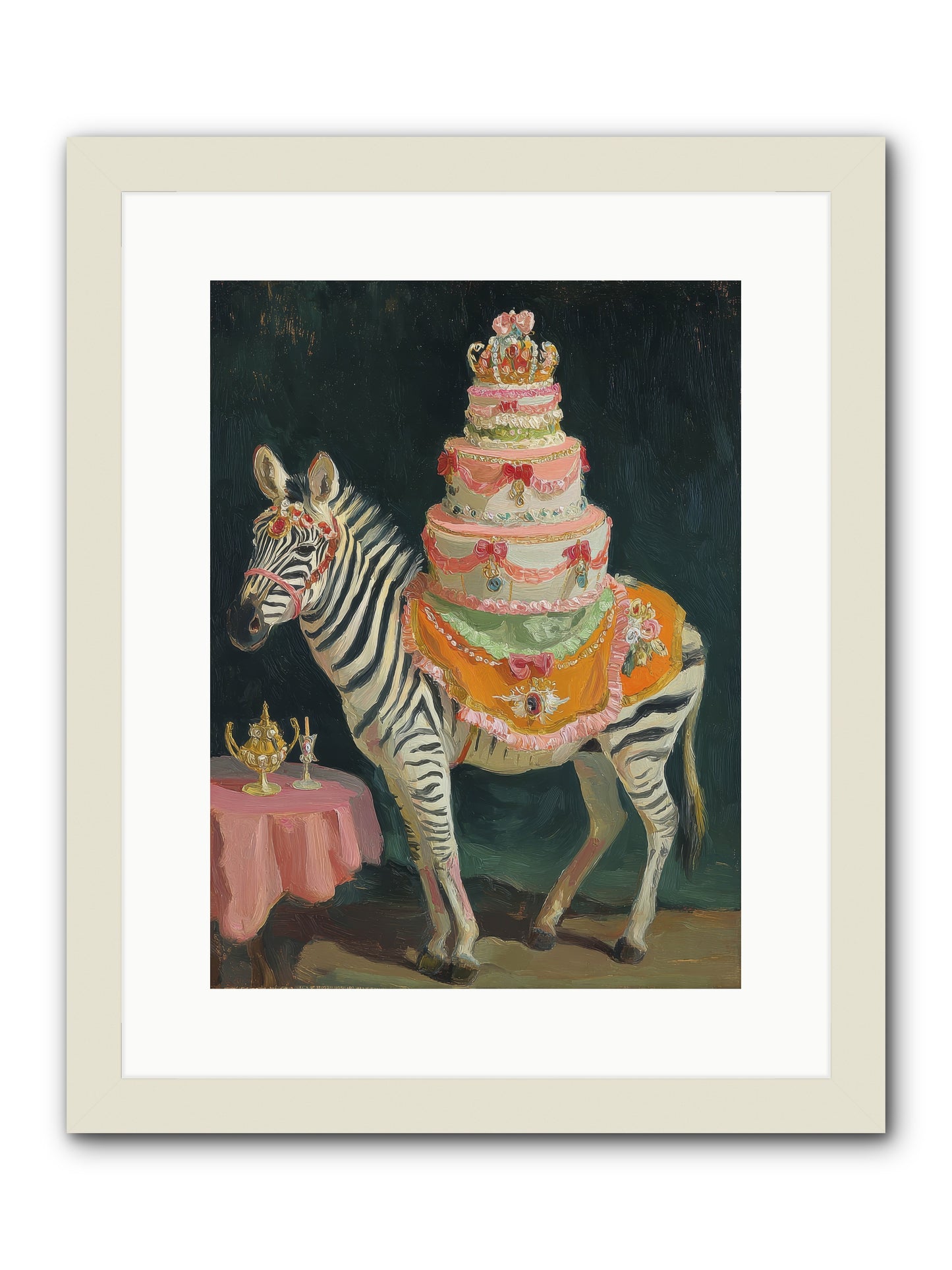 The Decadent Interlude -- Framed Print - White 12x16