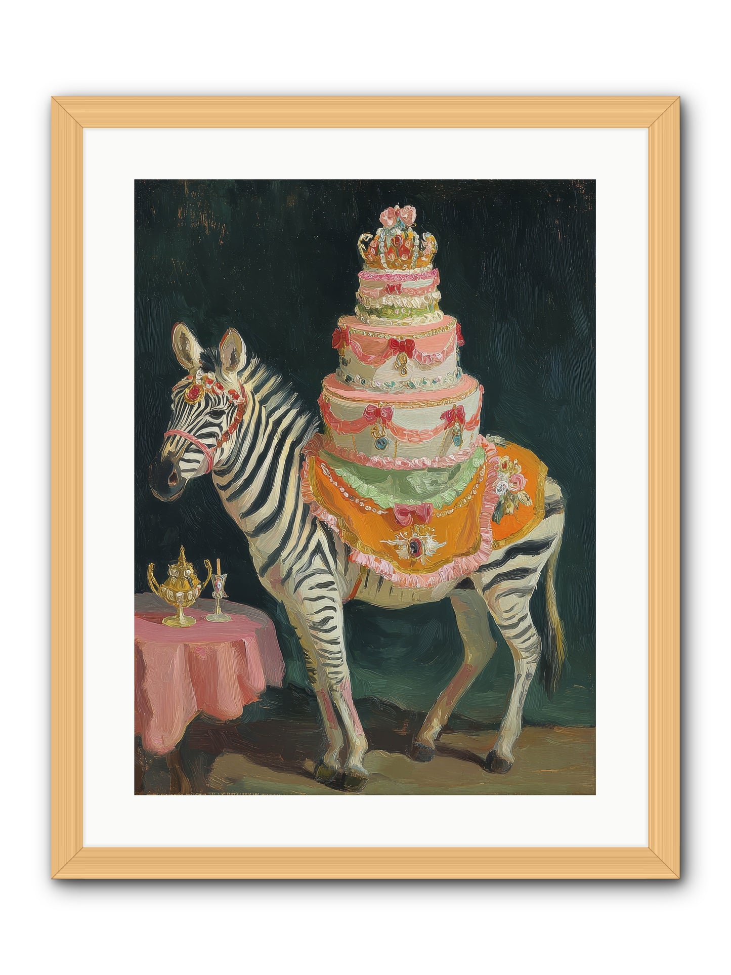 The Decadent Interlude -- Framed Print - Natural 18x24