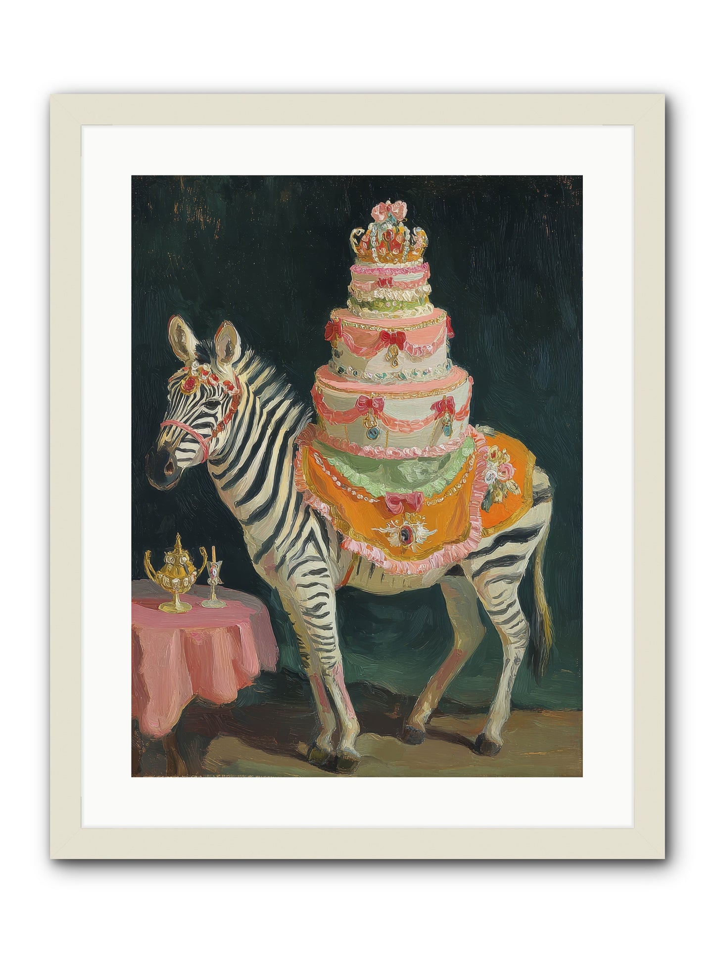 The Decadent Interlude -- Framed Print - White 18x24