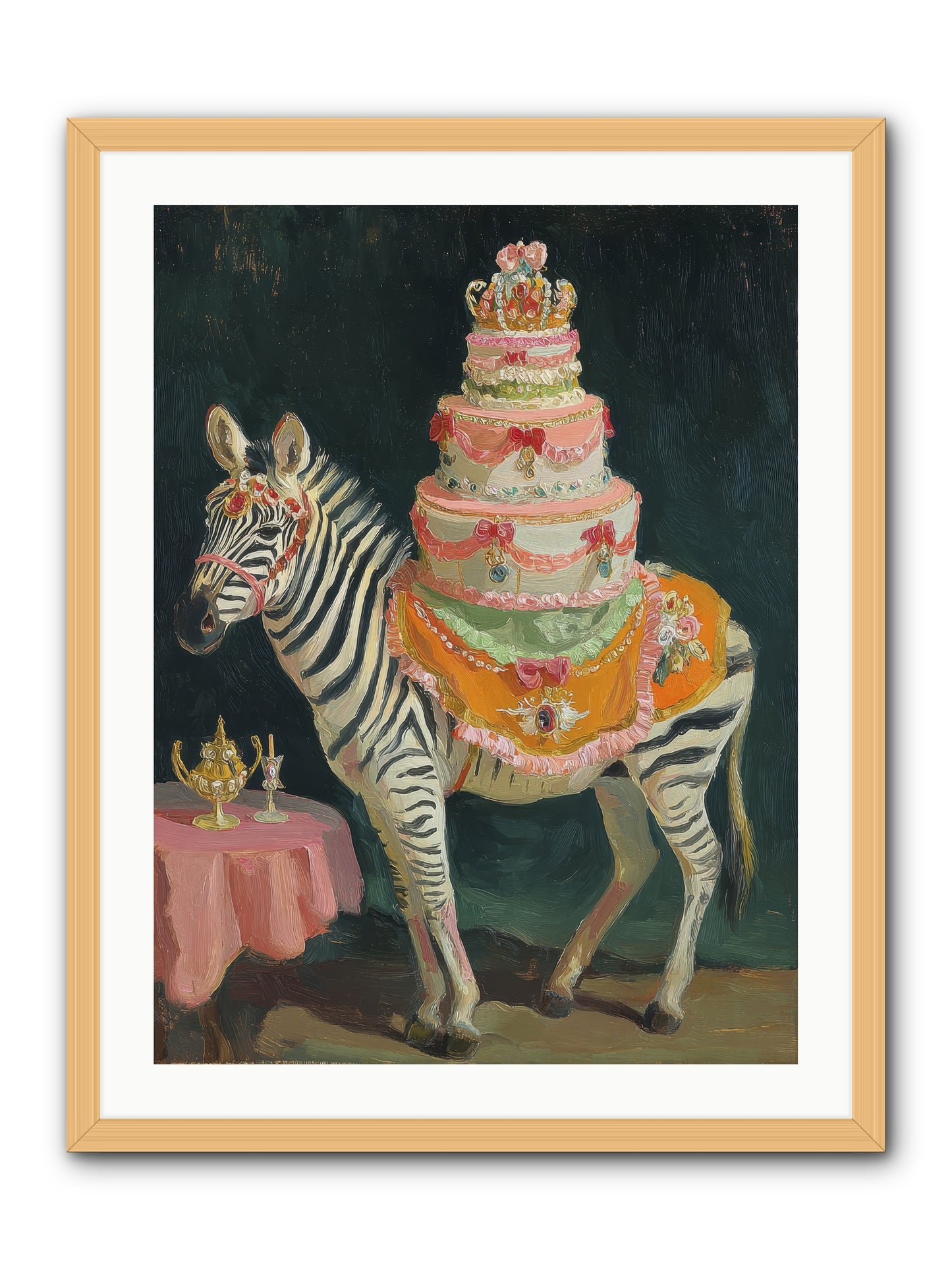 The Decadent Interlude -- Framed Print - Natural 24x32